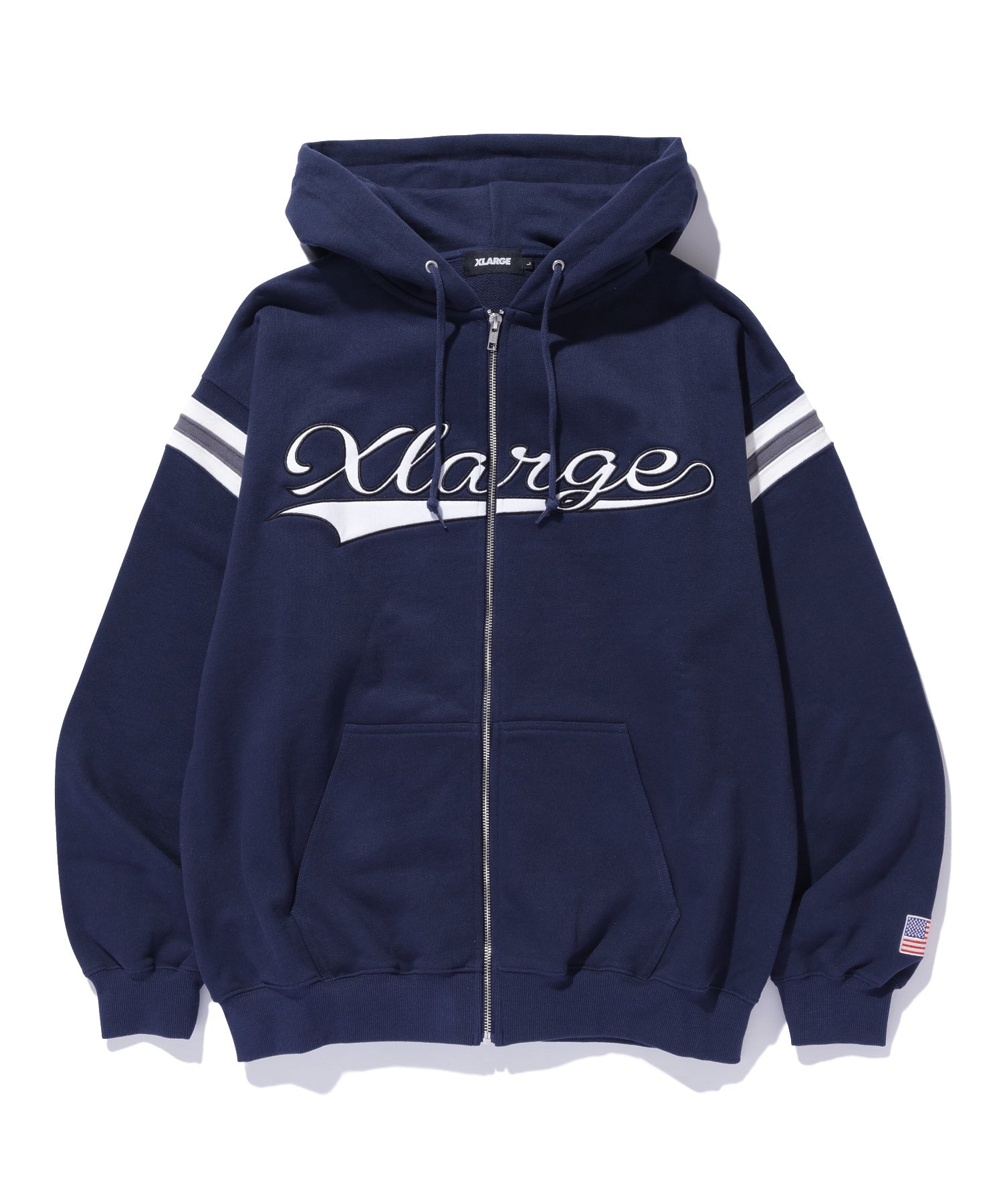 LINE ZIP UP HOODED SWEATSHIRT