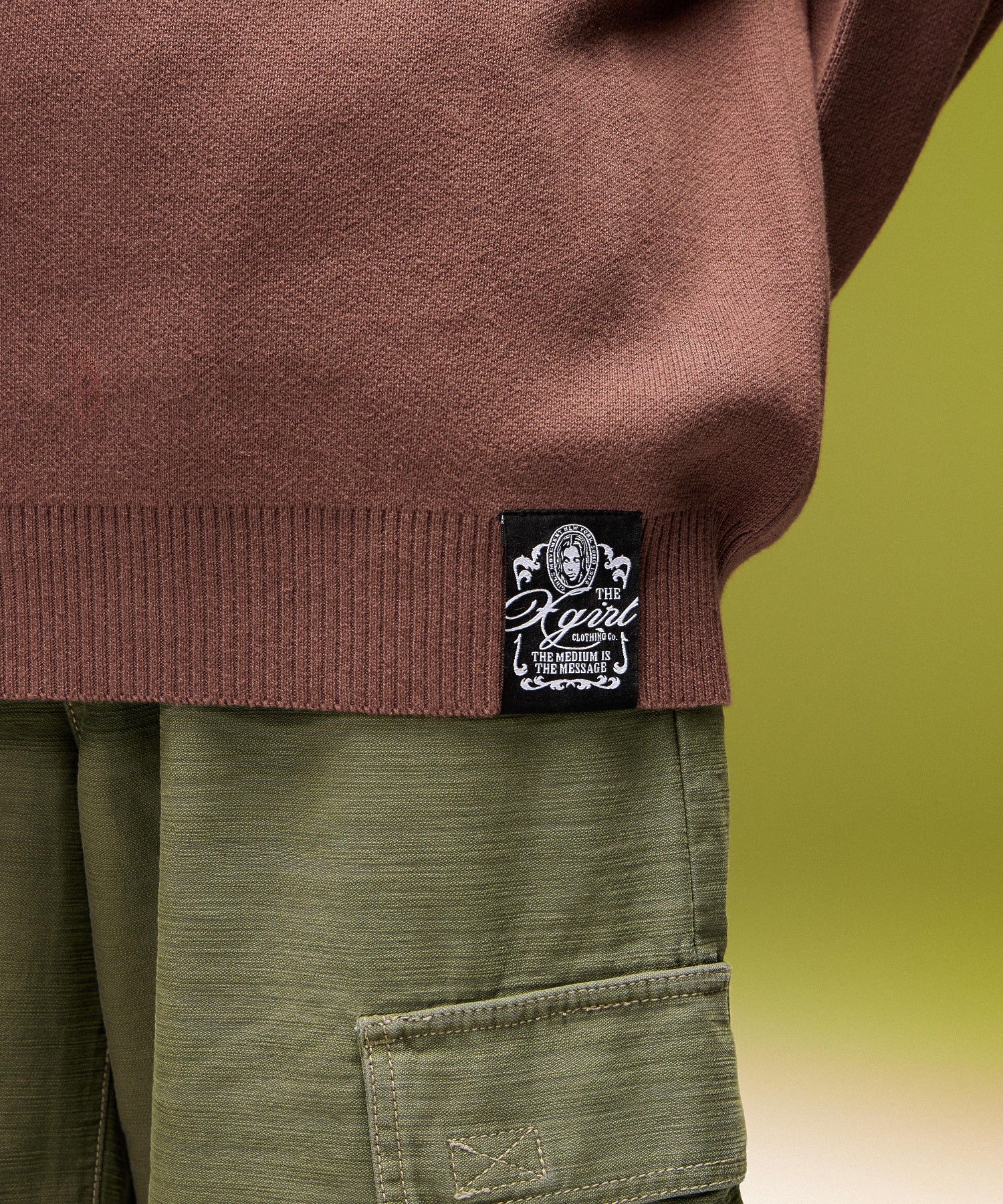 SCRIPT LOGO JACQUARD KNIT TOP