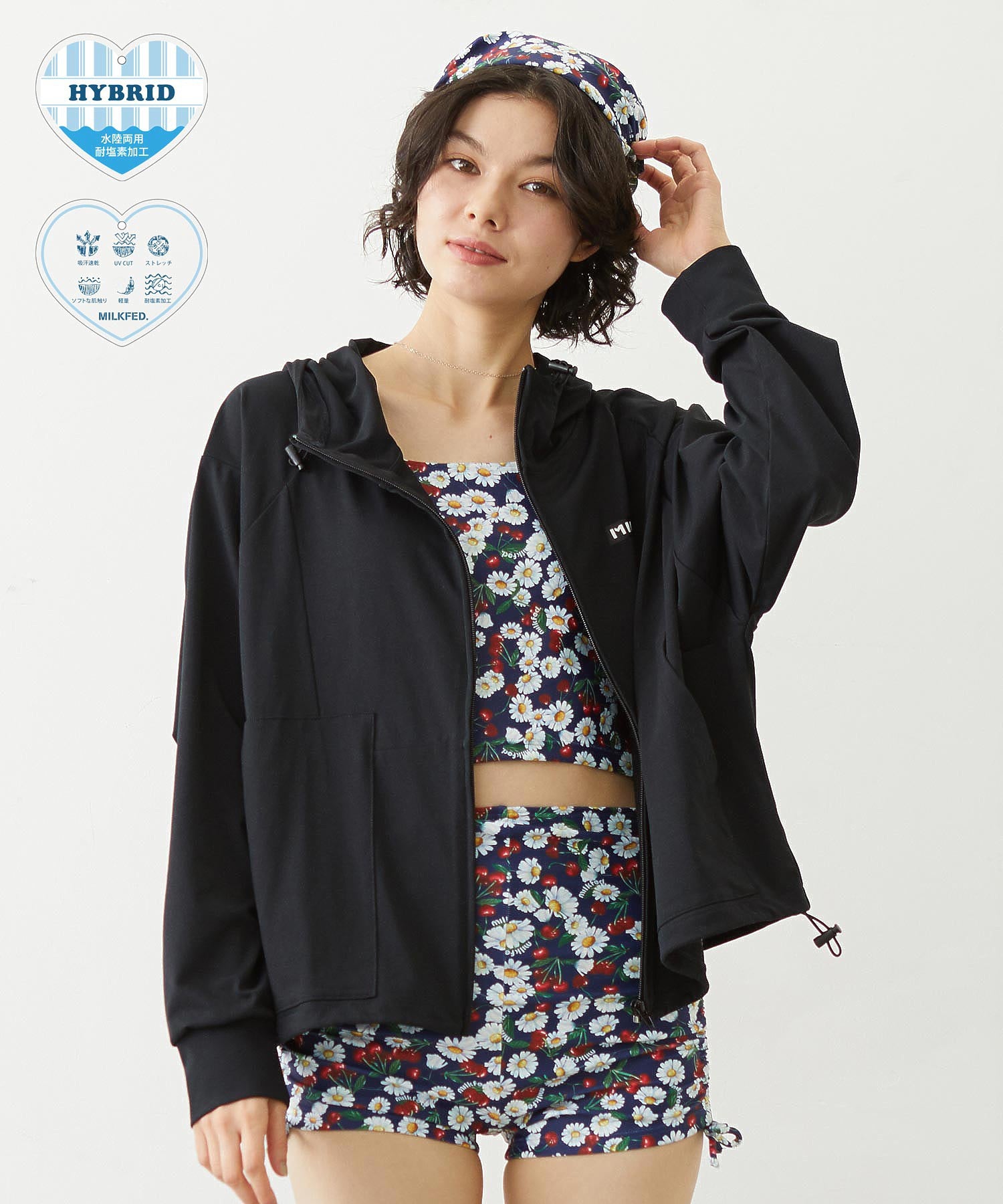 RASH GUARD ZIP HOODIE