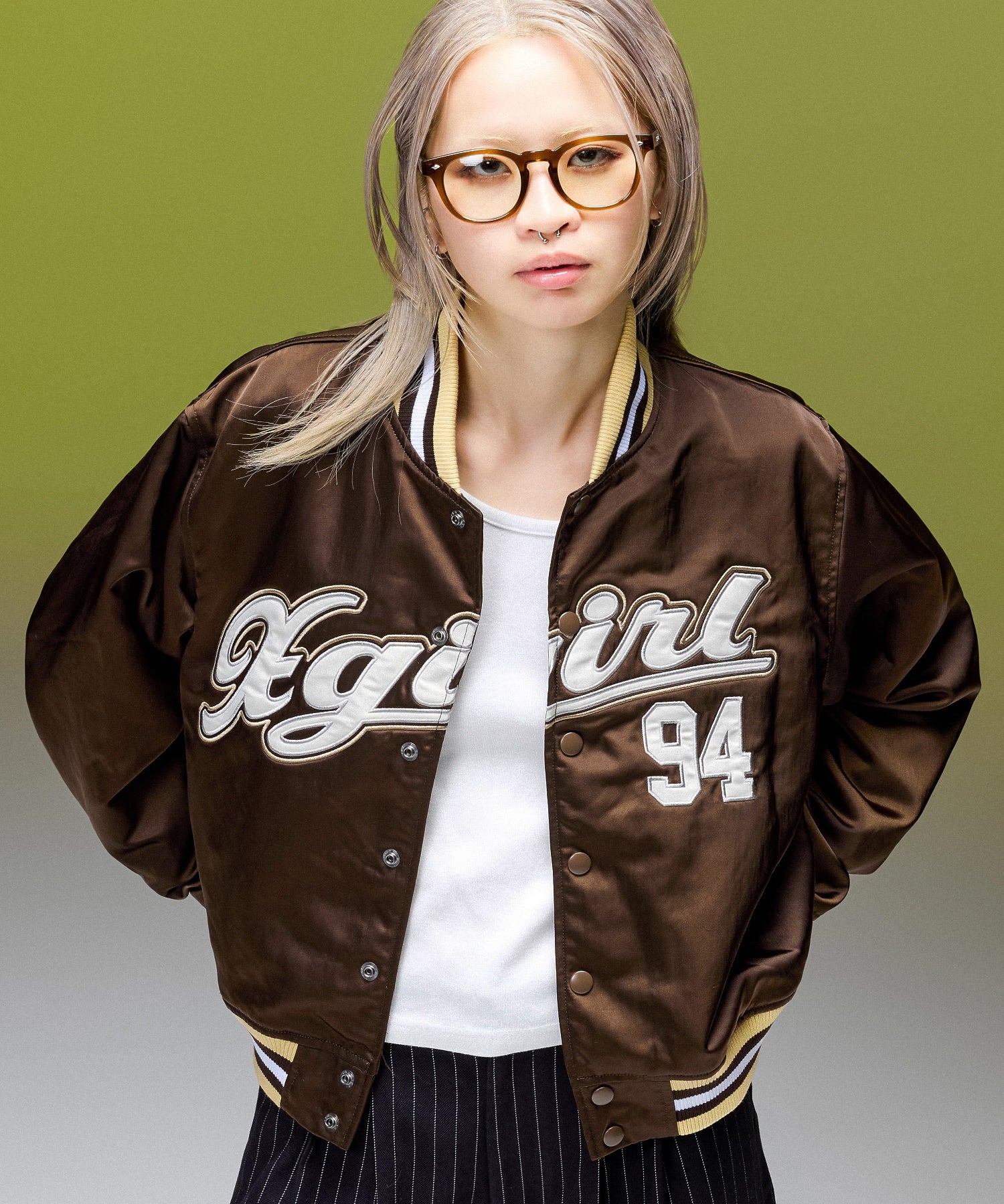 LOGO AND NUMBER VARSITY JACKET