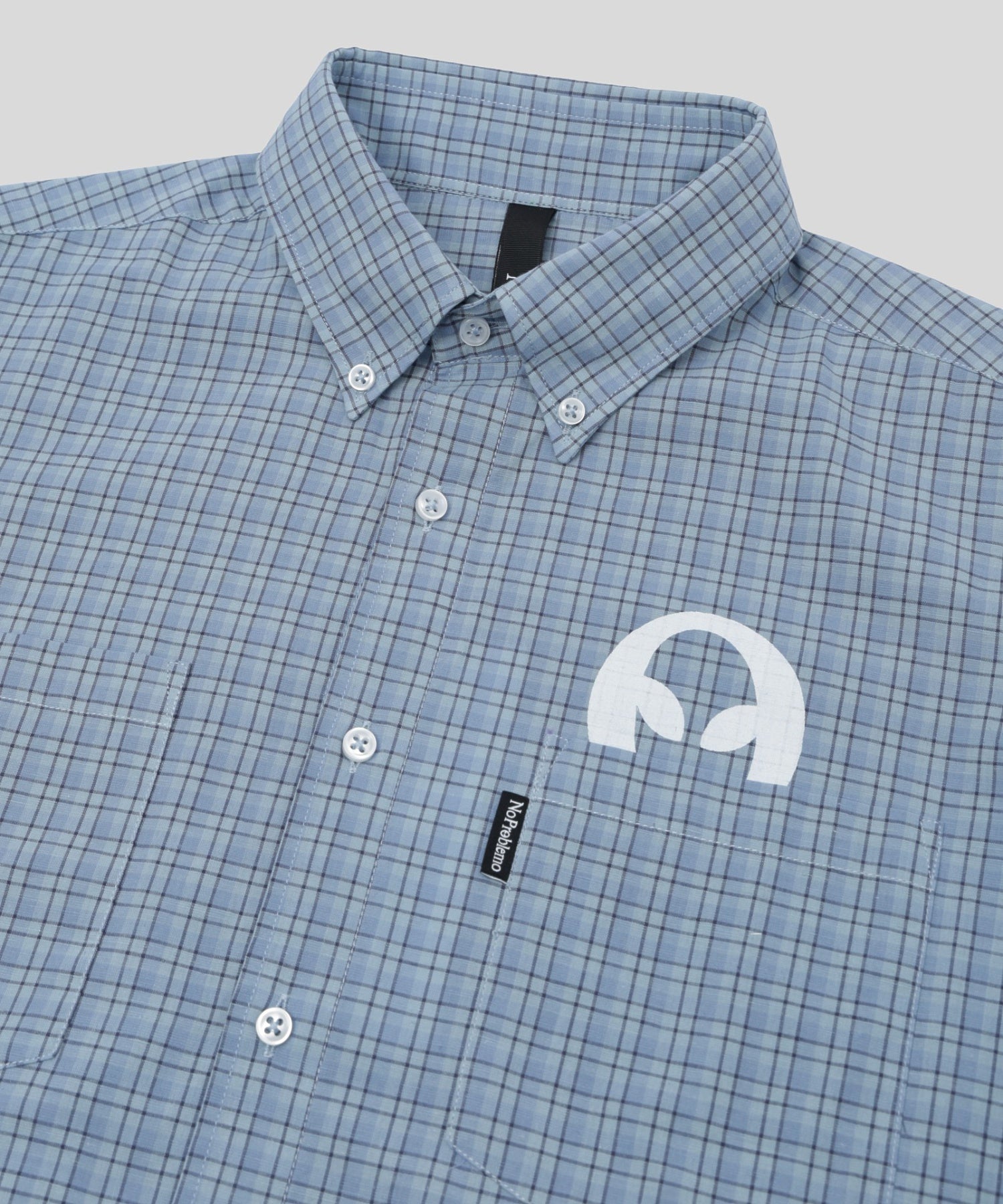 NO PROBLEMO/ノープロブレモ/Alien-O Print SS Check Shirt NP40105