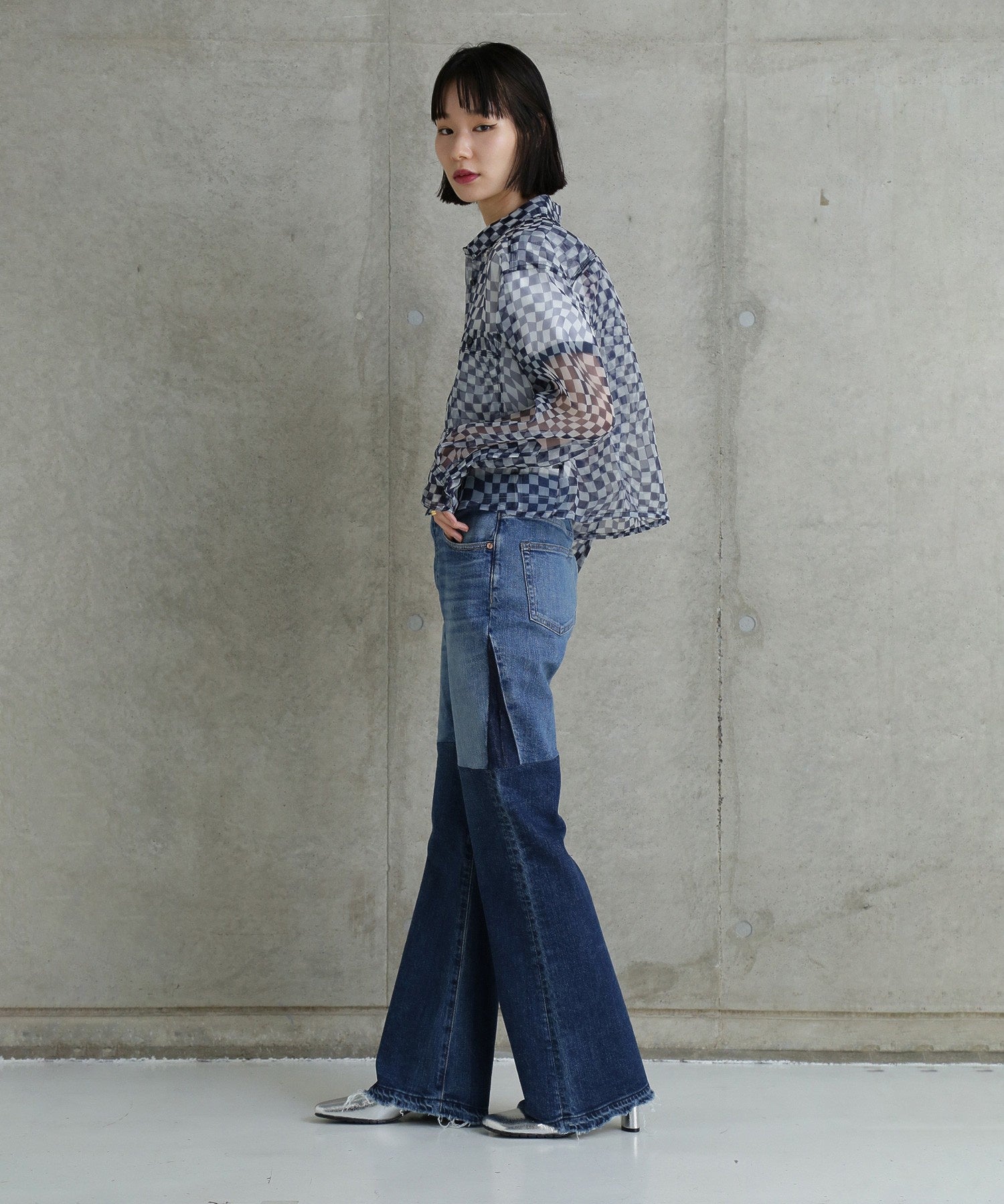 AUTHEN/CIRCULAR DENIM FLARE LEG REBUILD