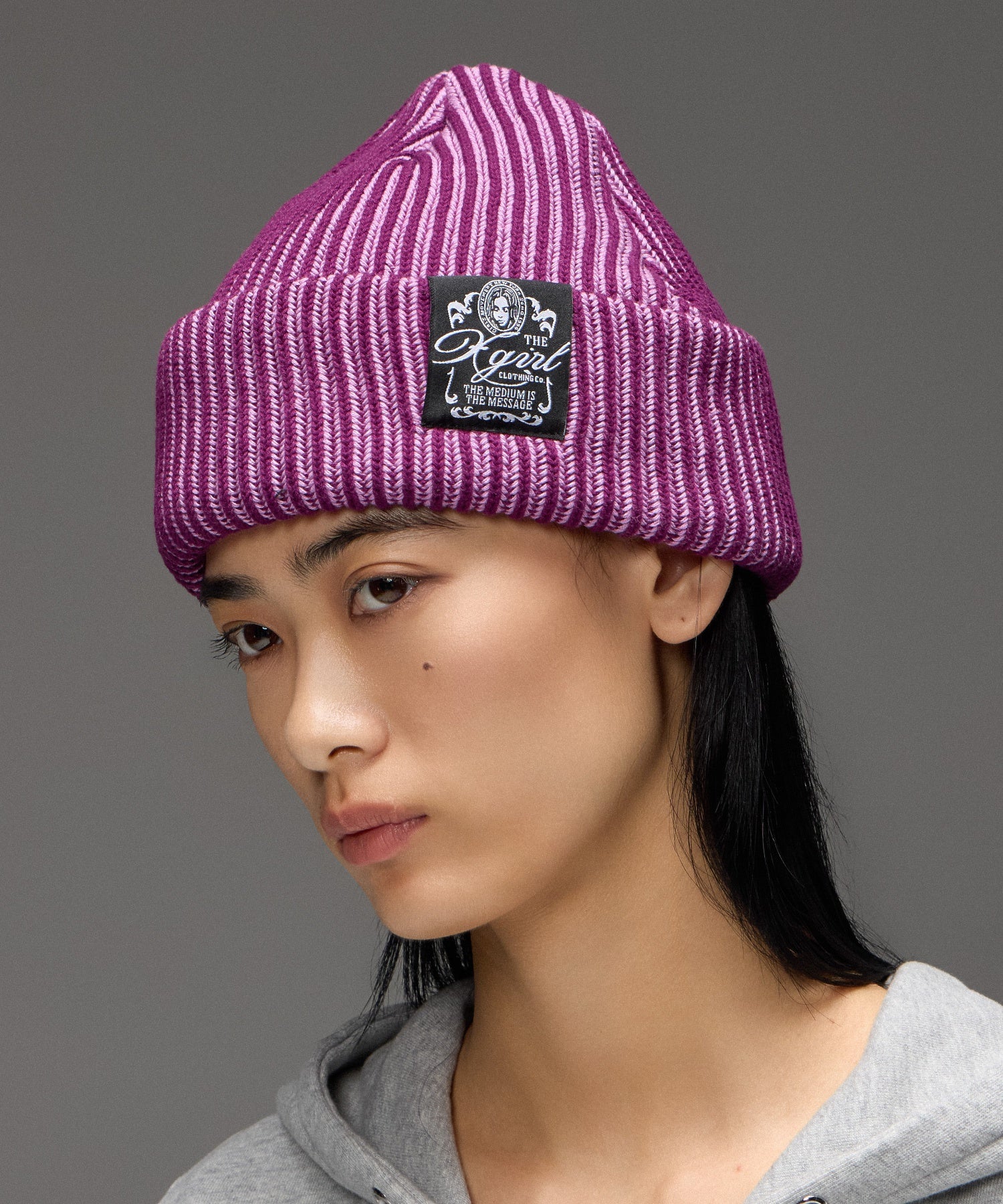 BICOLOR RIB CUFF BEANIE