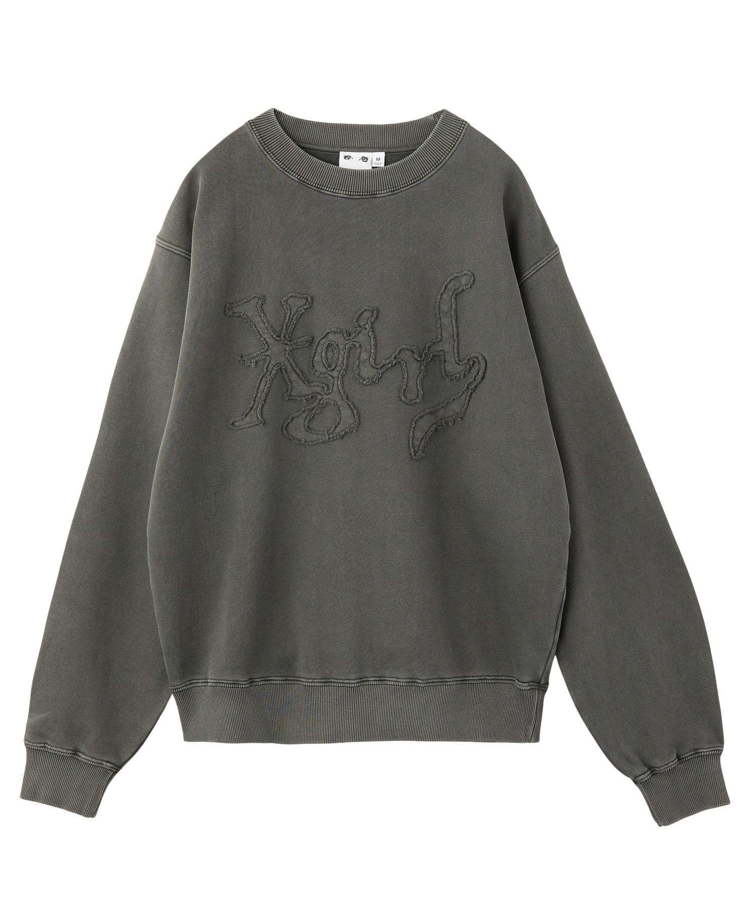 DISTORTED LOGO PATCH FADED SWEAT TOP