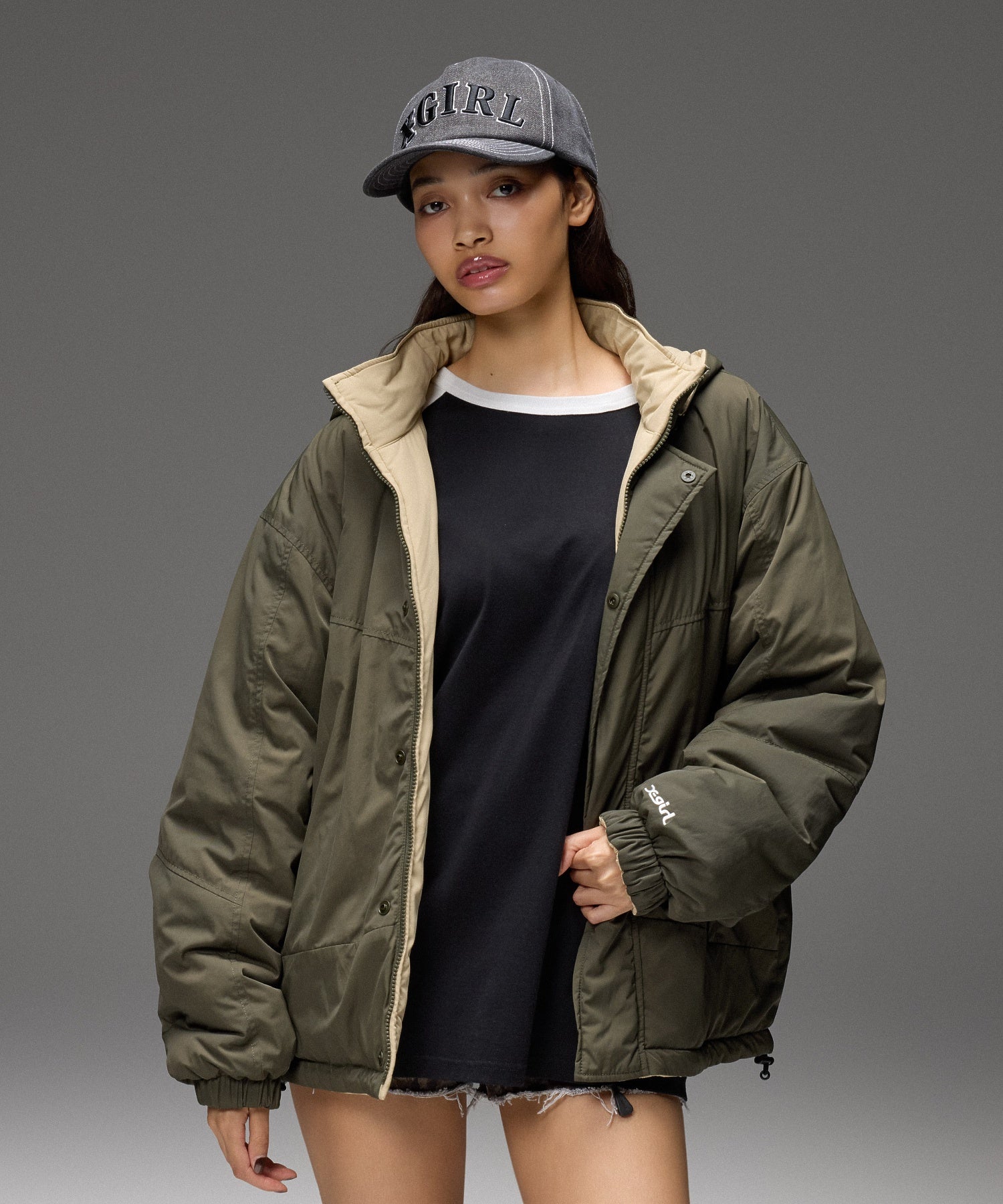 CONTRAST STITCH 5PANEL CAP
