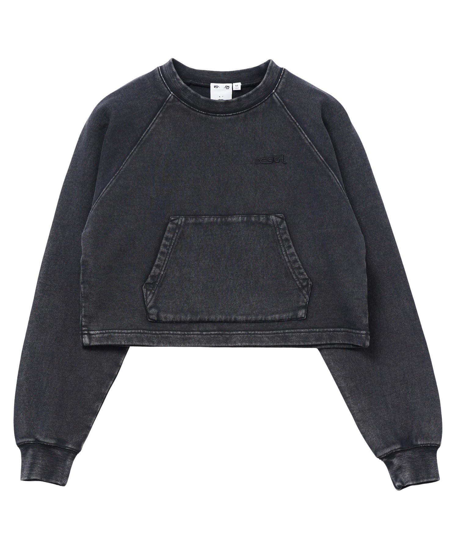 FADED CROPPED CREWNECK SWEAT TOP