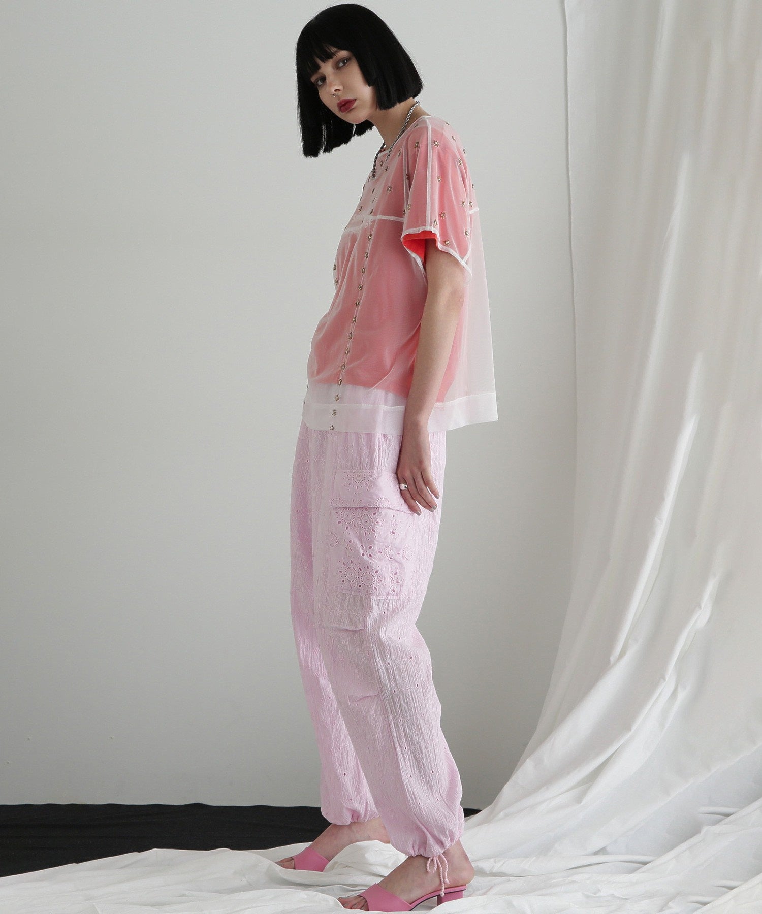 チュールシアーブラウス