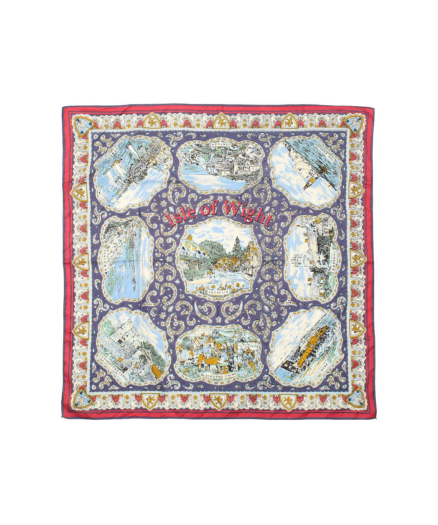 BINDU/Cotton Voile Wight Map Scarf