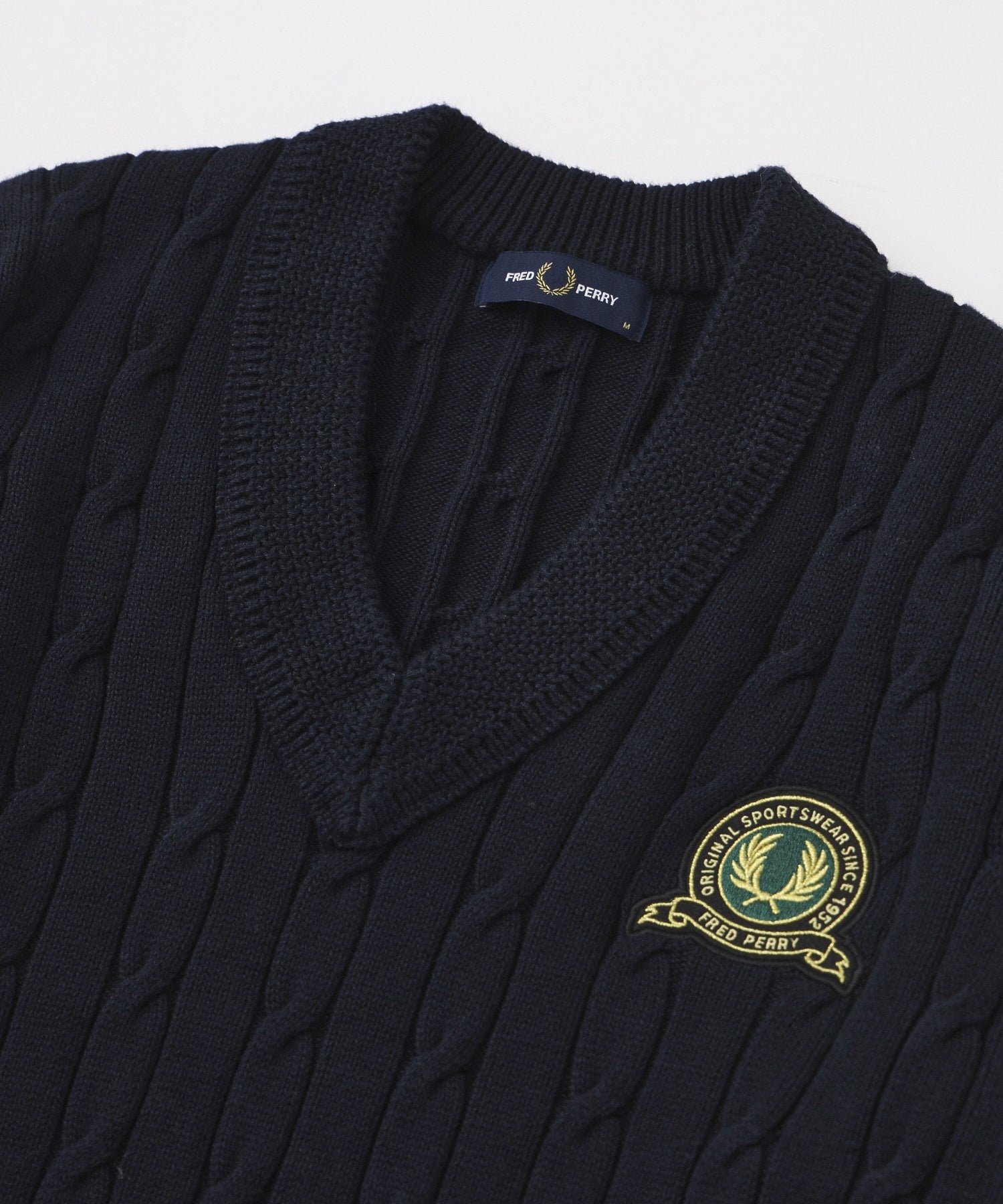 FRED PERRY/フレッドペリー/TENNIS BADGE CABLE KNIT JUMPER K1531