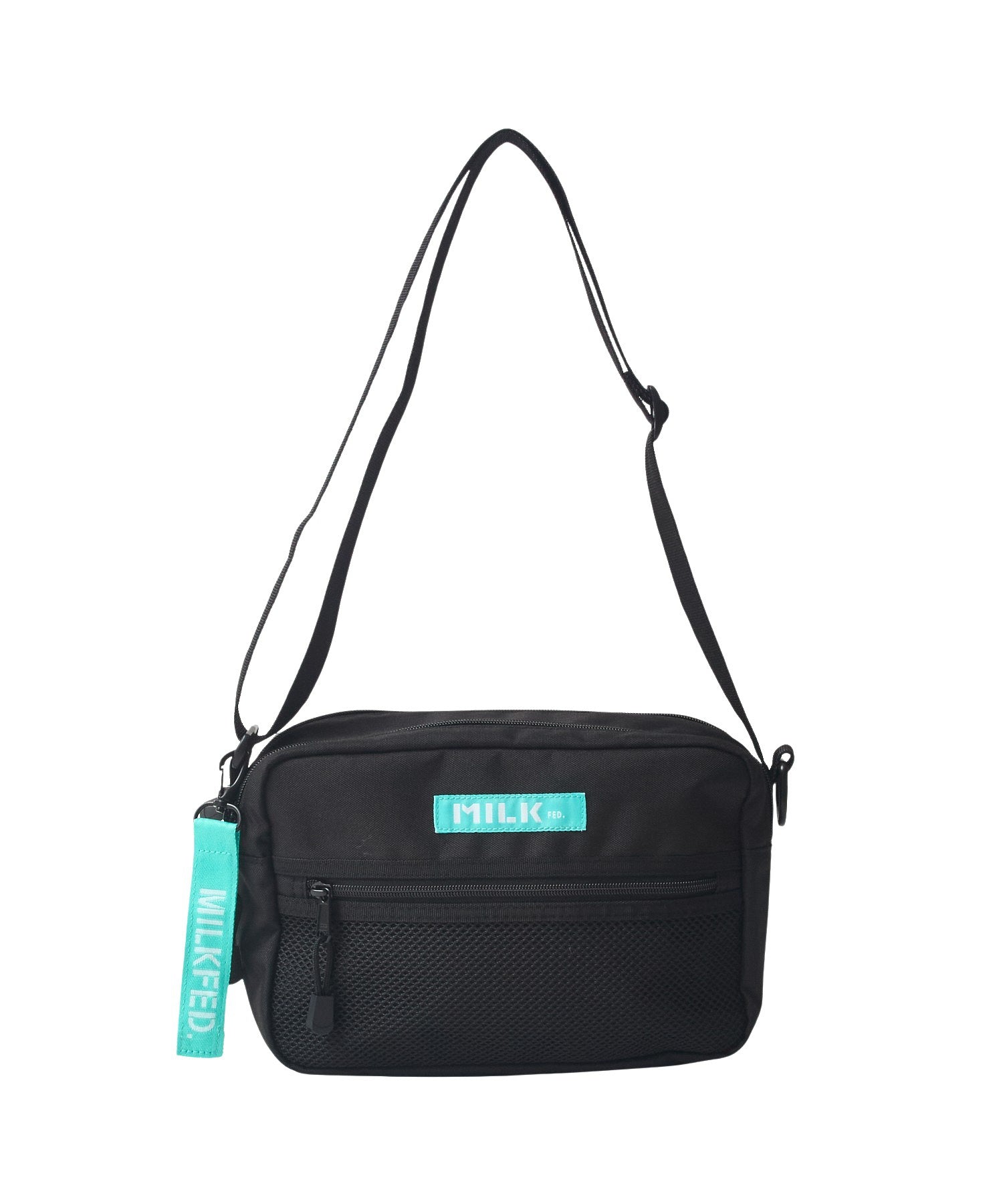 SHOULDER WIDE BAG MESH POCKET LtGREEN