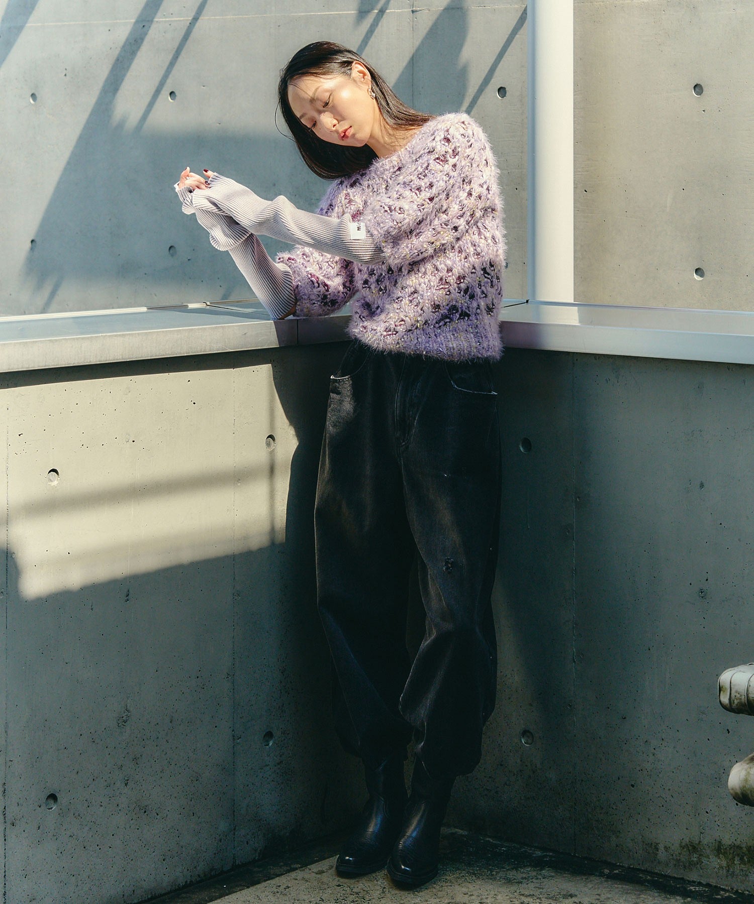 mici/RIVETED DENIM PANTS