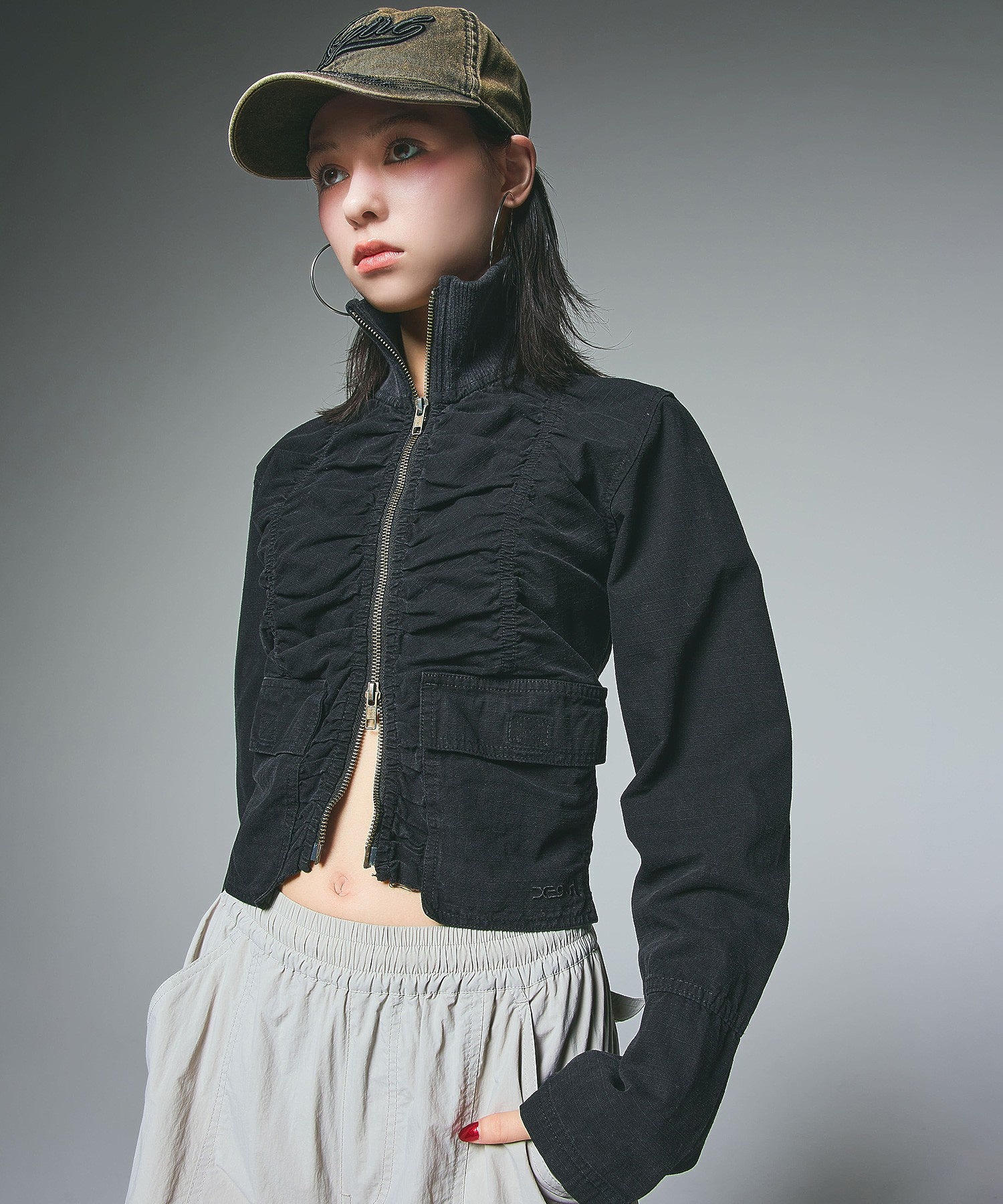 SHIRRING SHIRT JACKET