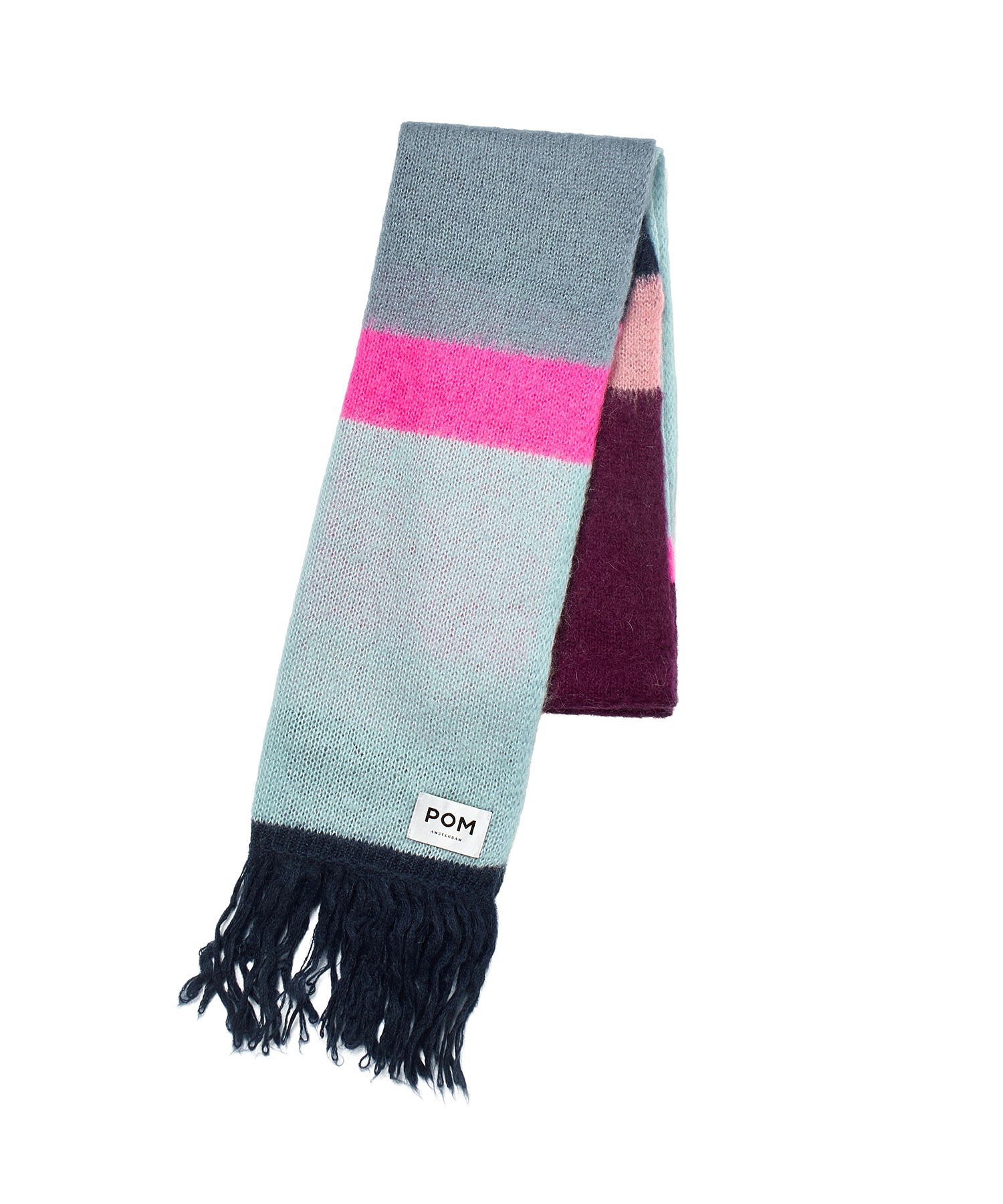 POM/SHAWL BRUSHED STRIPES BLUE