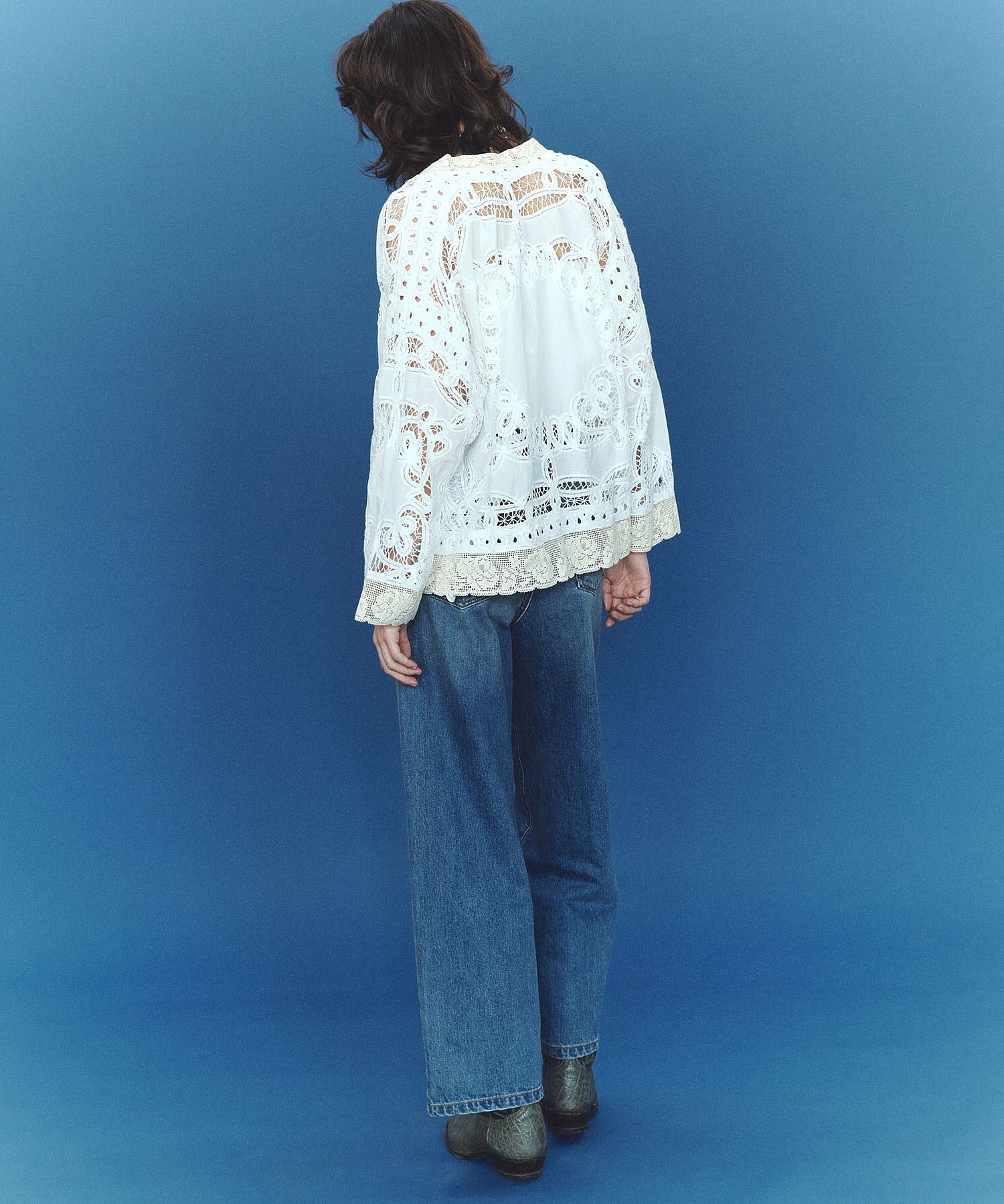 CREOLME/WIDE DENIM PANTS