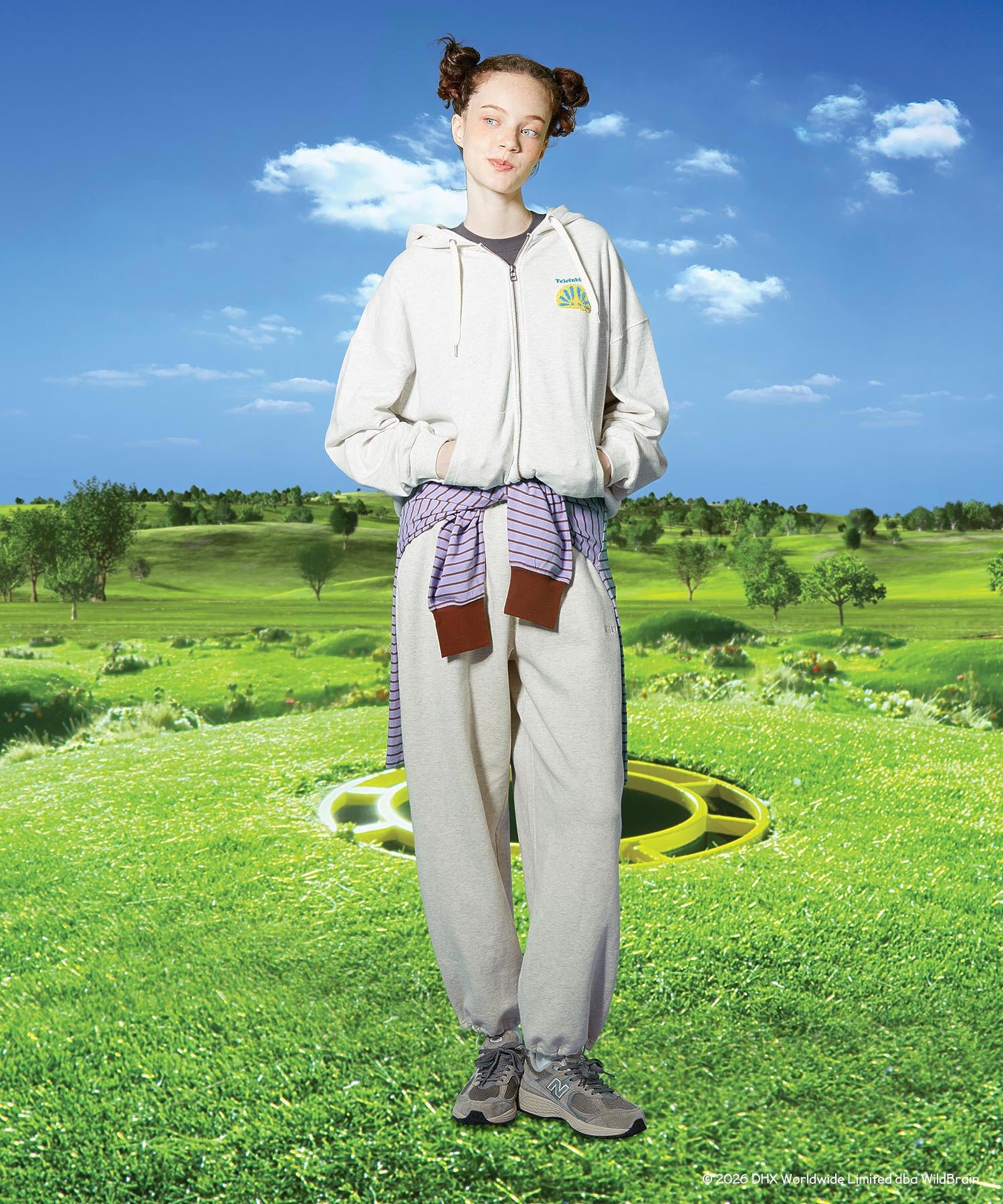 MILKFED. / TELETUBBIES SQUARE FRAME ZIP UP HOODIE