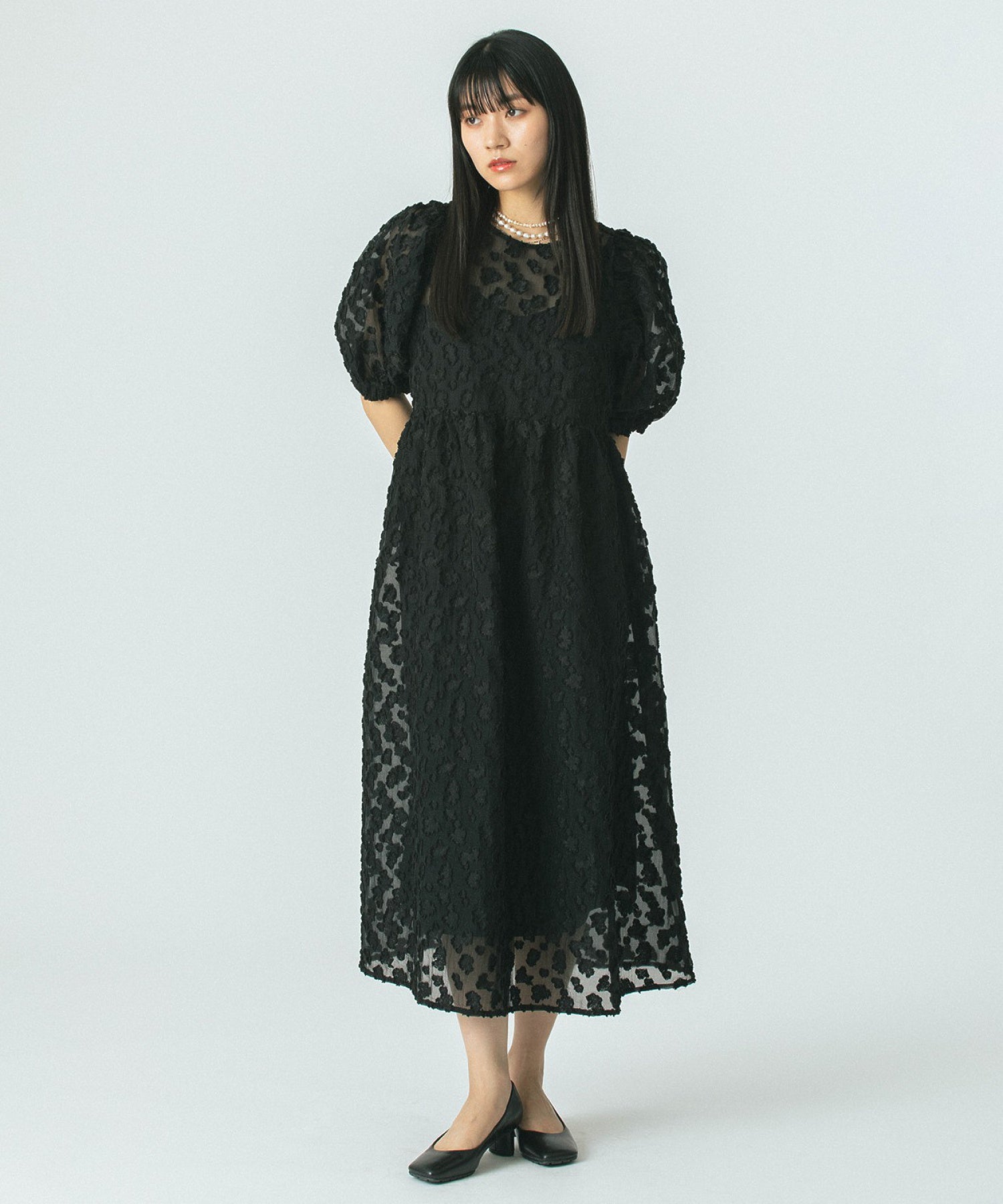 FLOWER JACQUARD DRESS