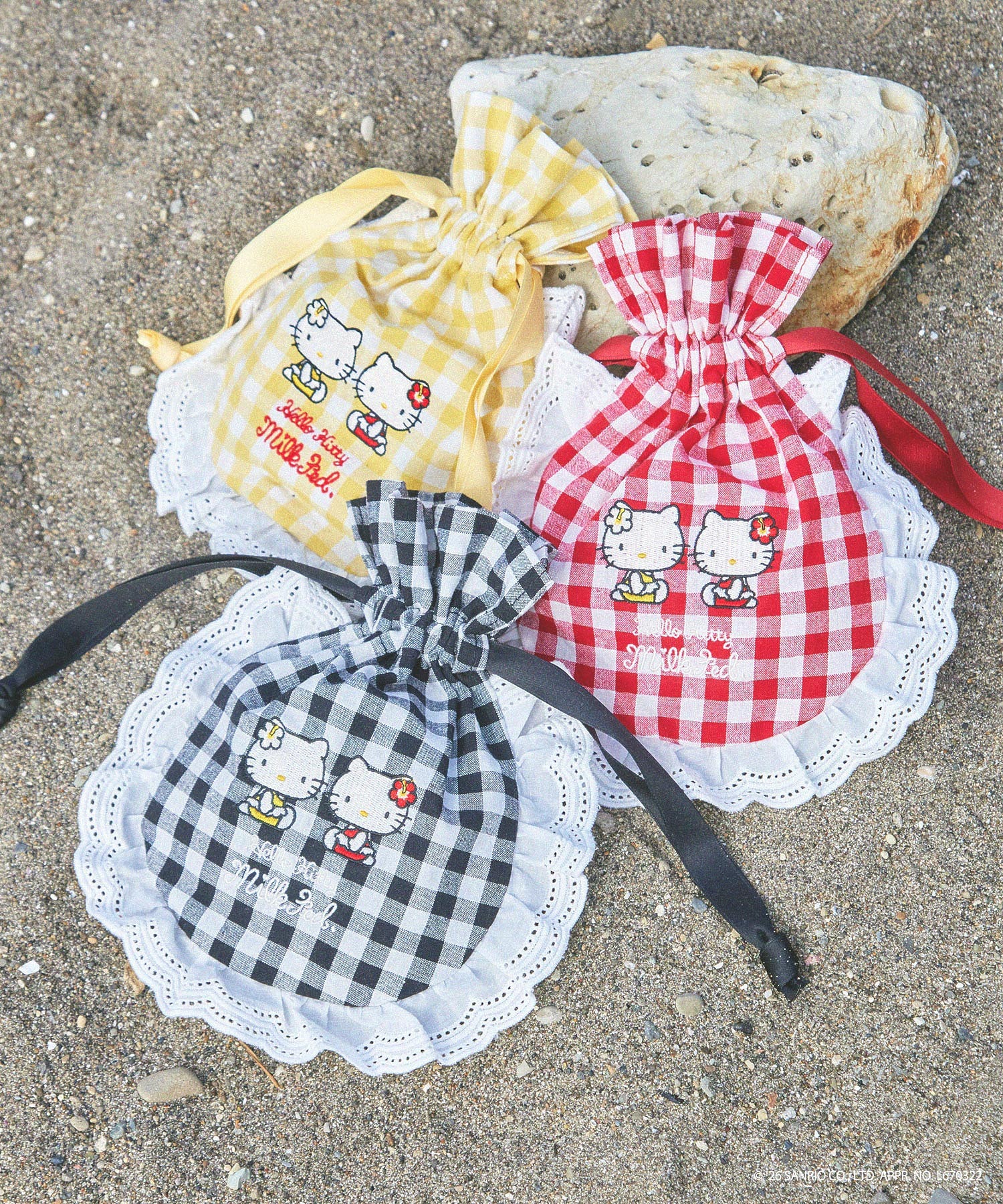MILKFED. × HELLO KITTY F2F DRAWSTRING POUCH