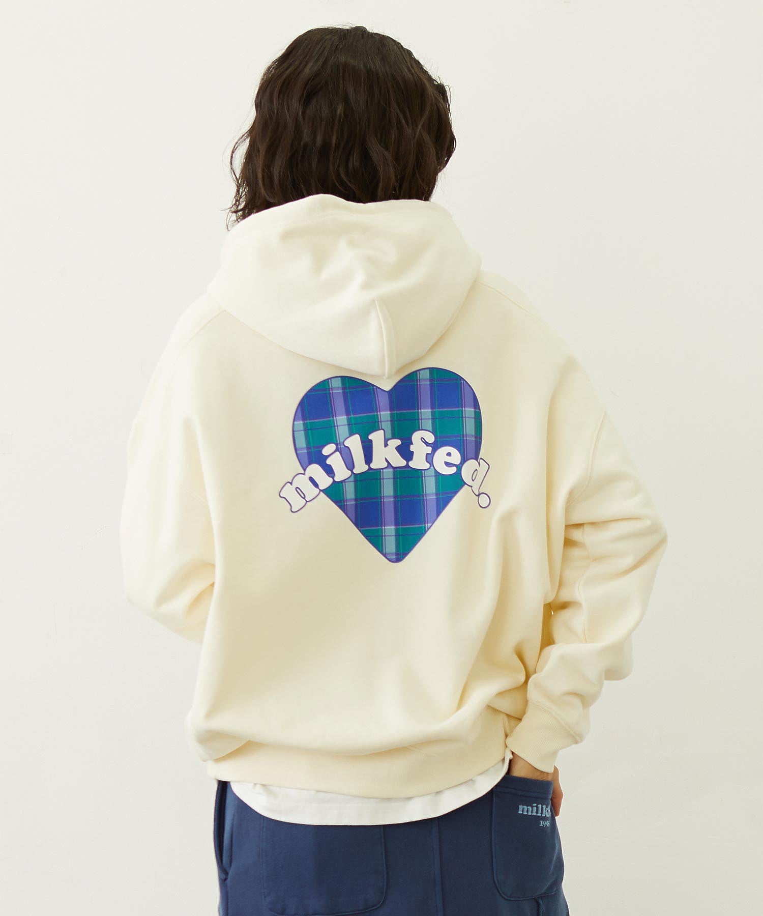PLAID HEART SWEAT HOODIE