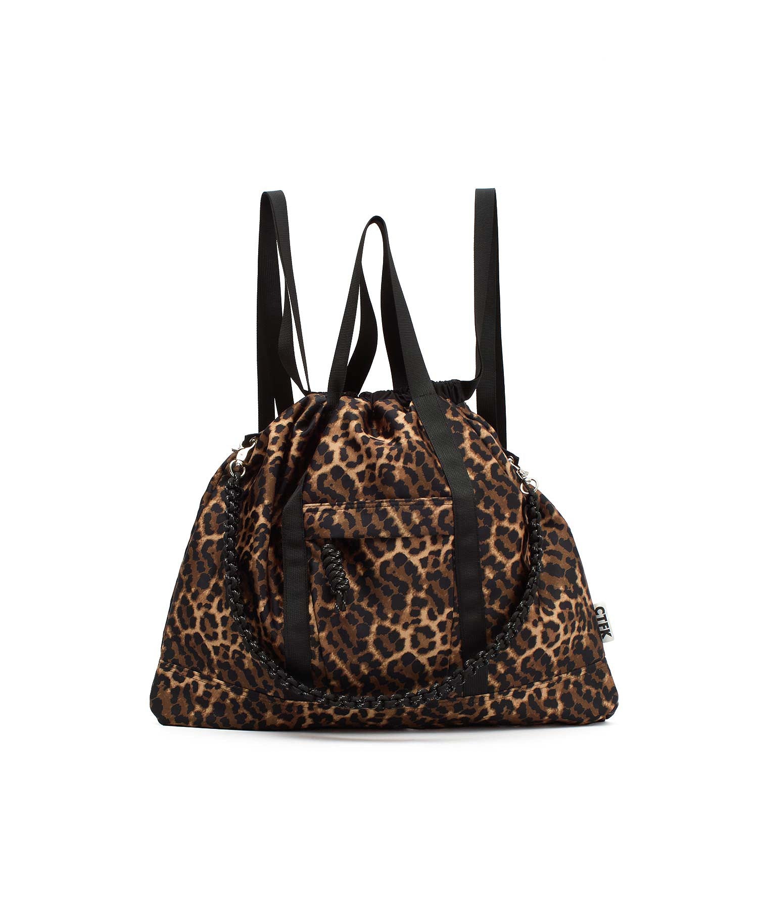 CONTROL FREAK/NYLON 3WAY SQUARE TOTE LEOPARD
