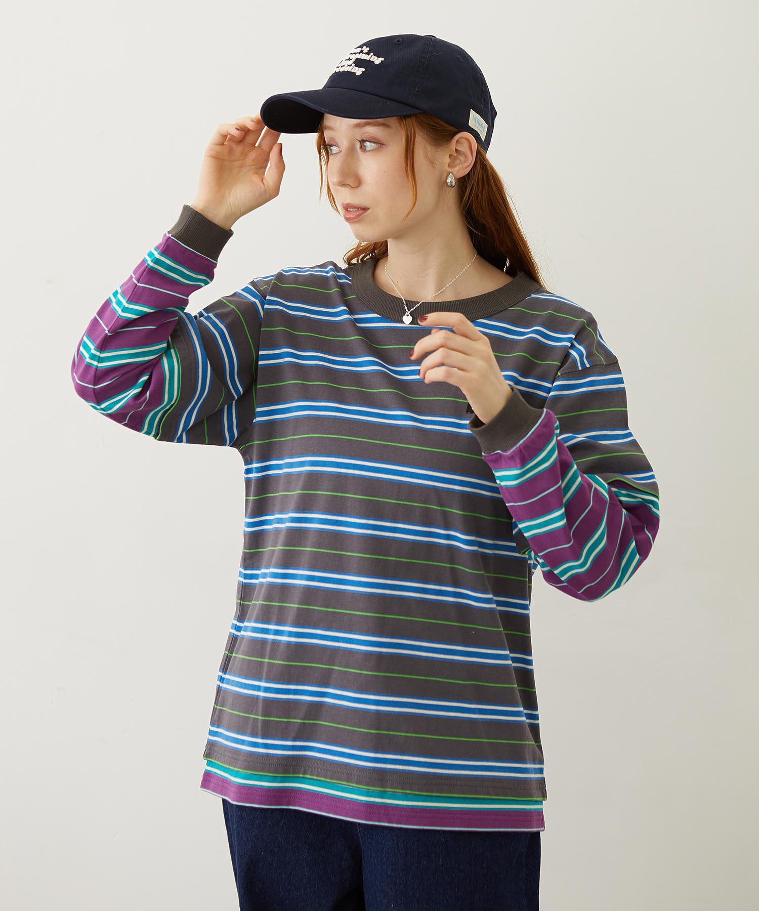 LAYERED LOOK STRIPED TOP