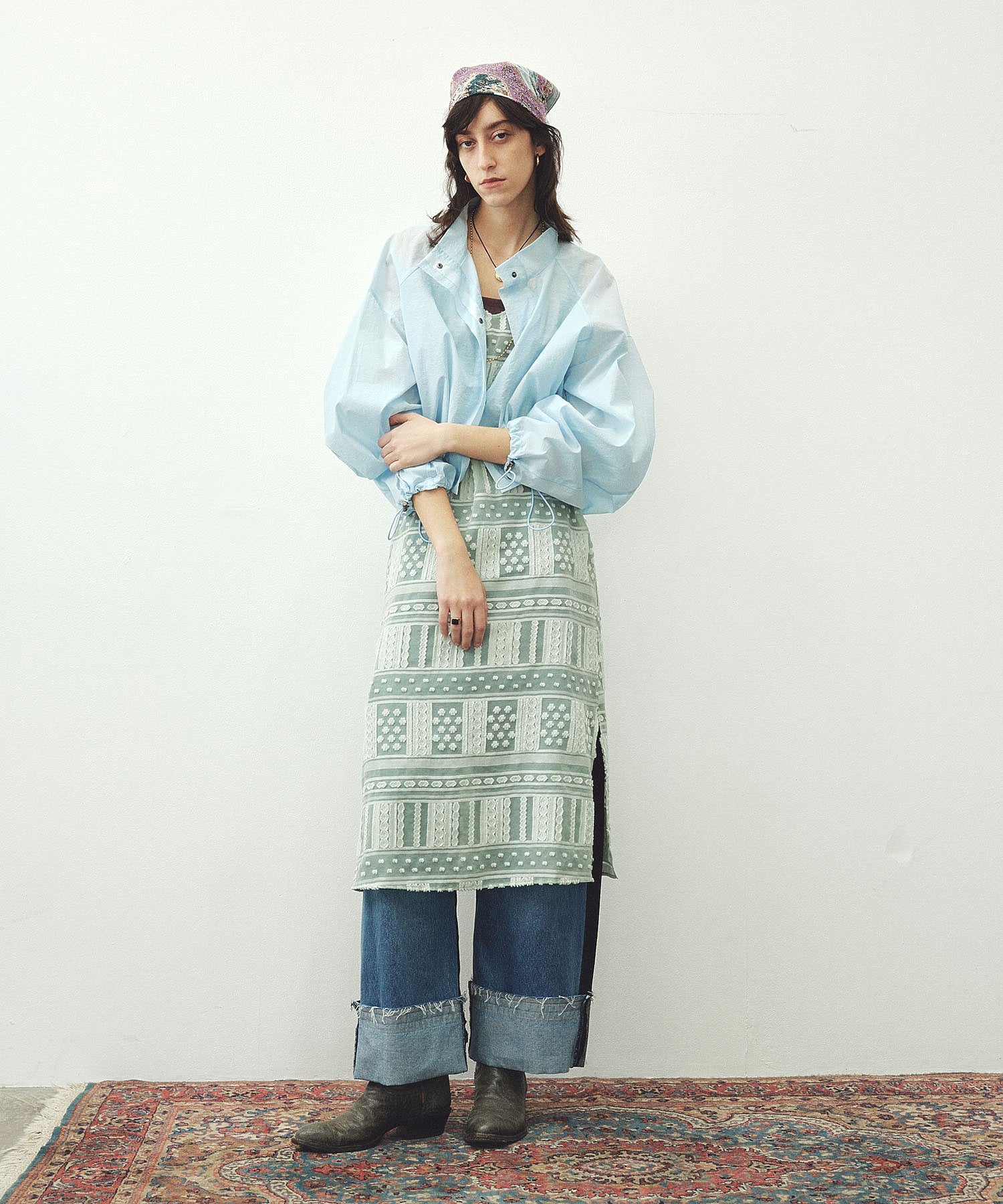 mici/SHEER SHORT BLOUSON