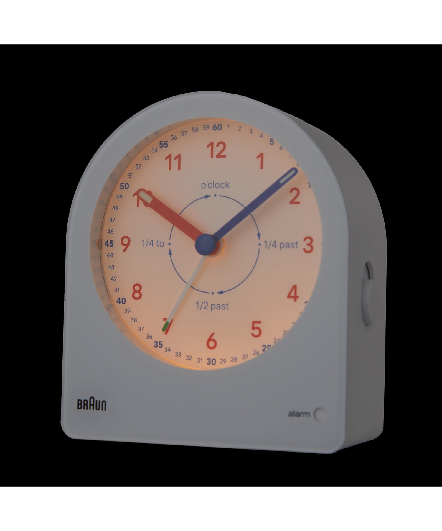 BRAUN Time Teacher ALARM CLOCK BC22TW（ブラウン タイムティーチャー アナログアラーム置き時計 ホワイト×オレンジ）