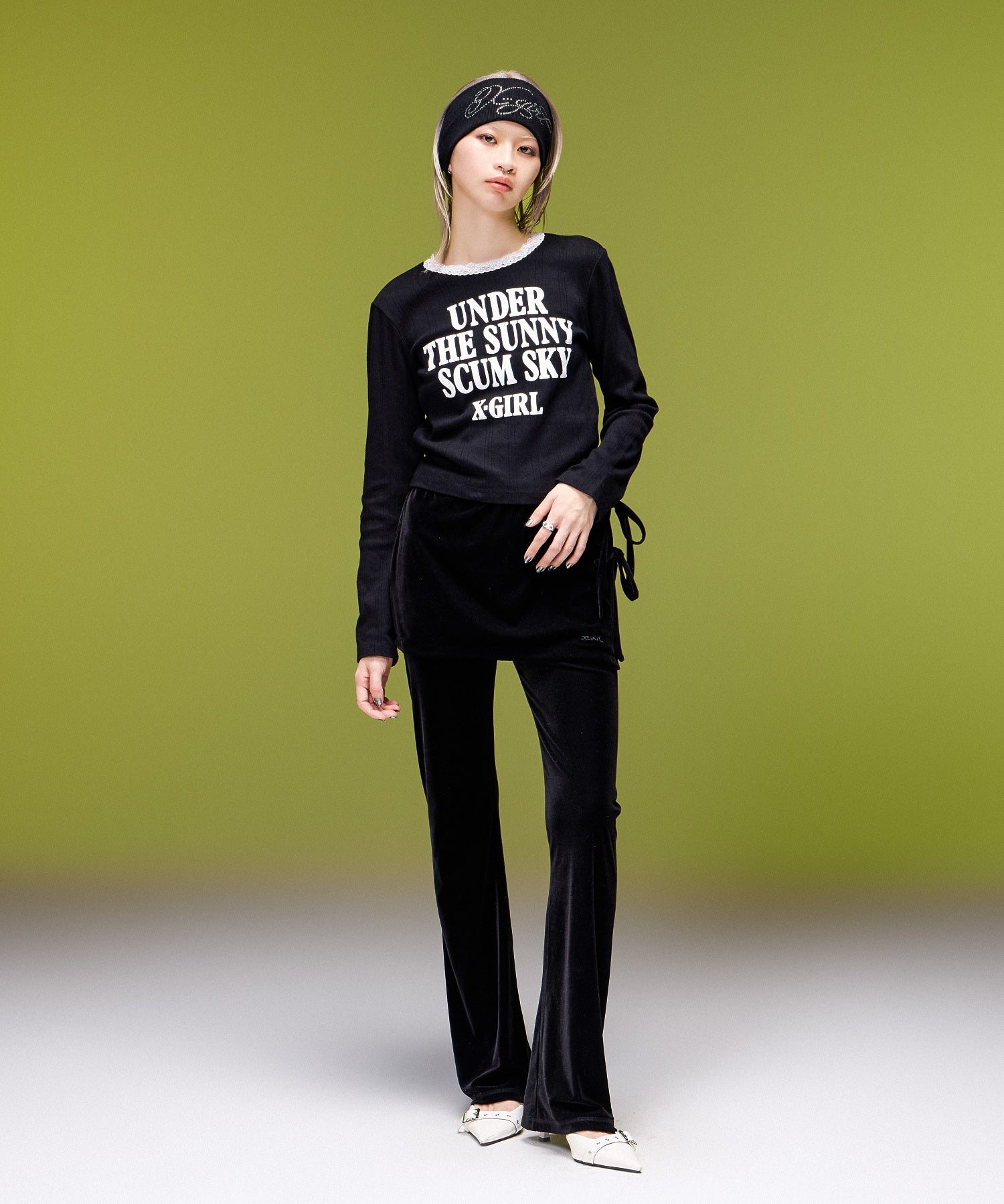 LACE TRIM L/S BABY TOP
