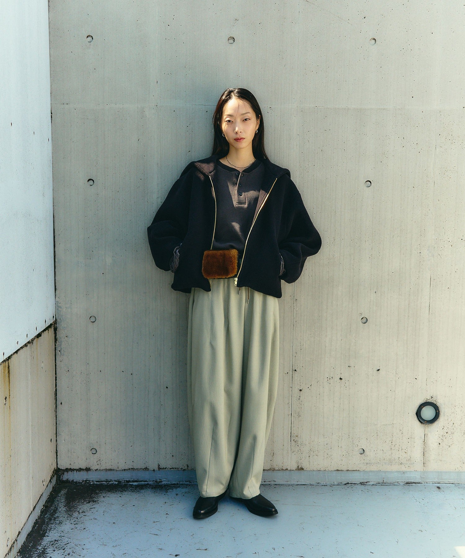 mici/SHORT HOODED JACKET