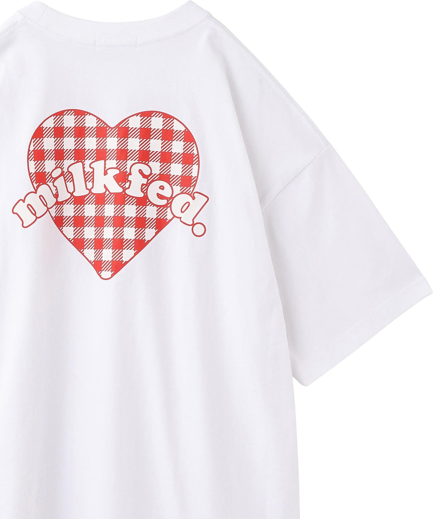 CHECKERED HEART WIDE S/S TEE MILKFED.