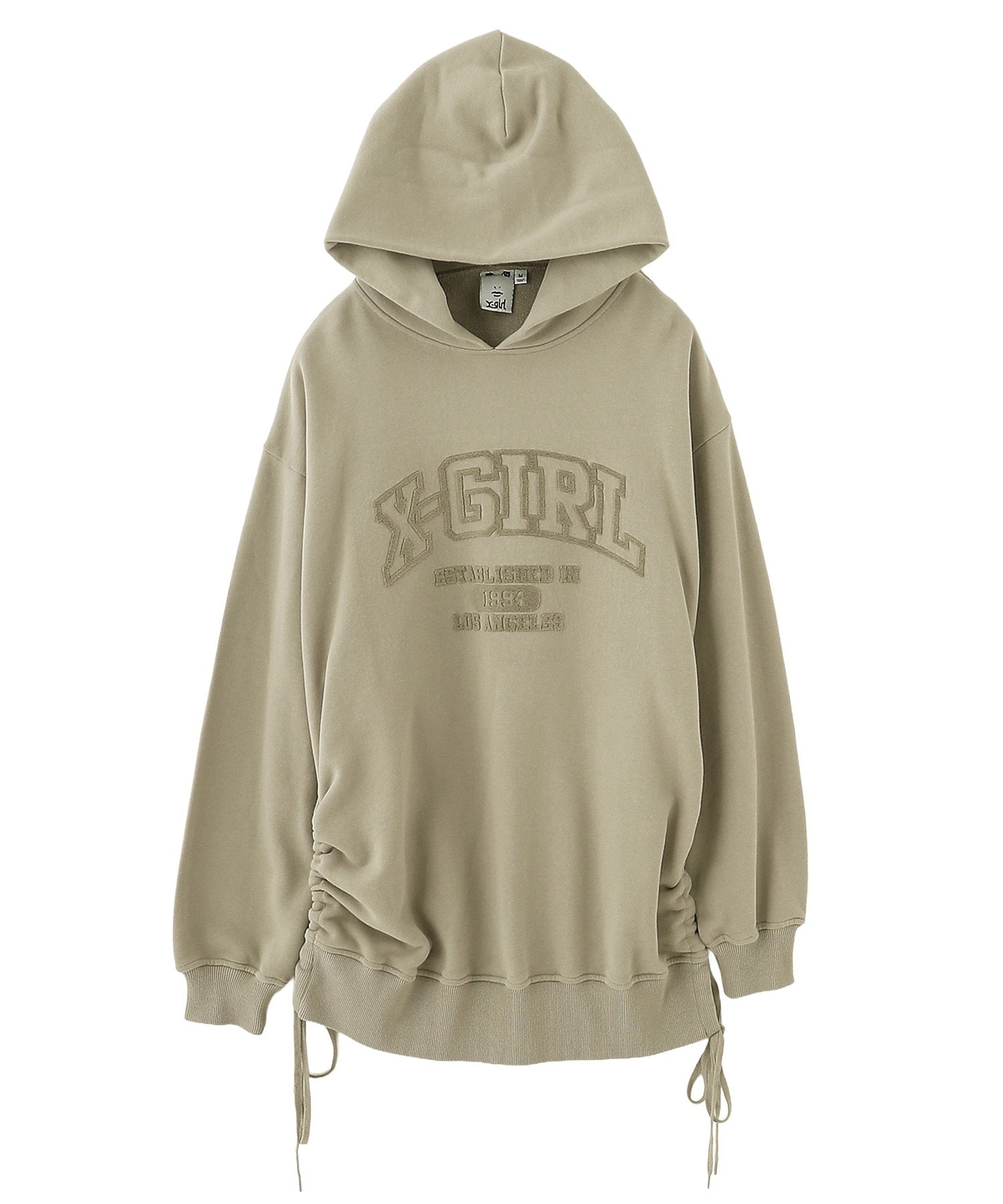 COLLEGE LOGO DRAWSTRING SWEAT DRESS