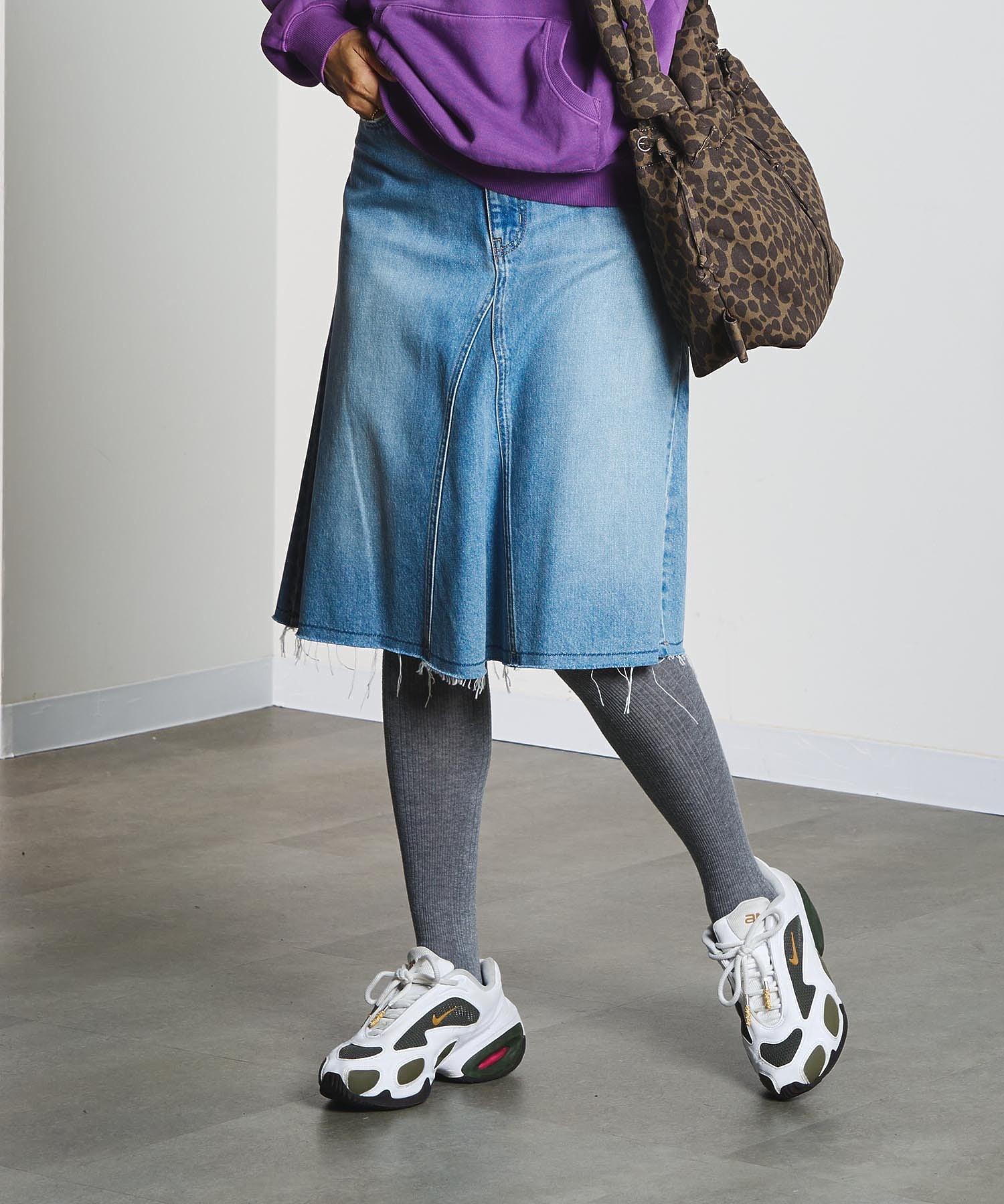 PANEL DENIM MINI SKIRT