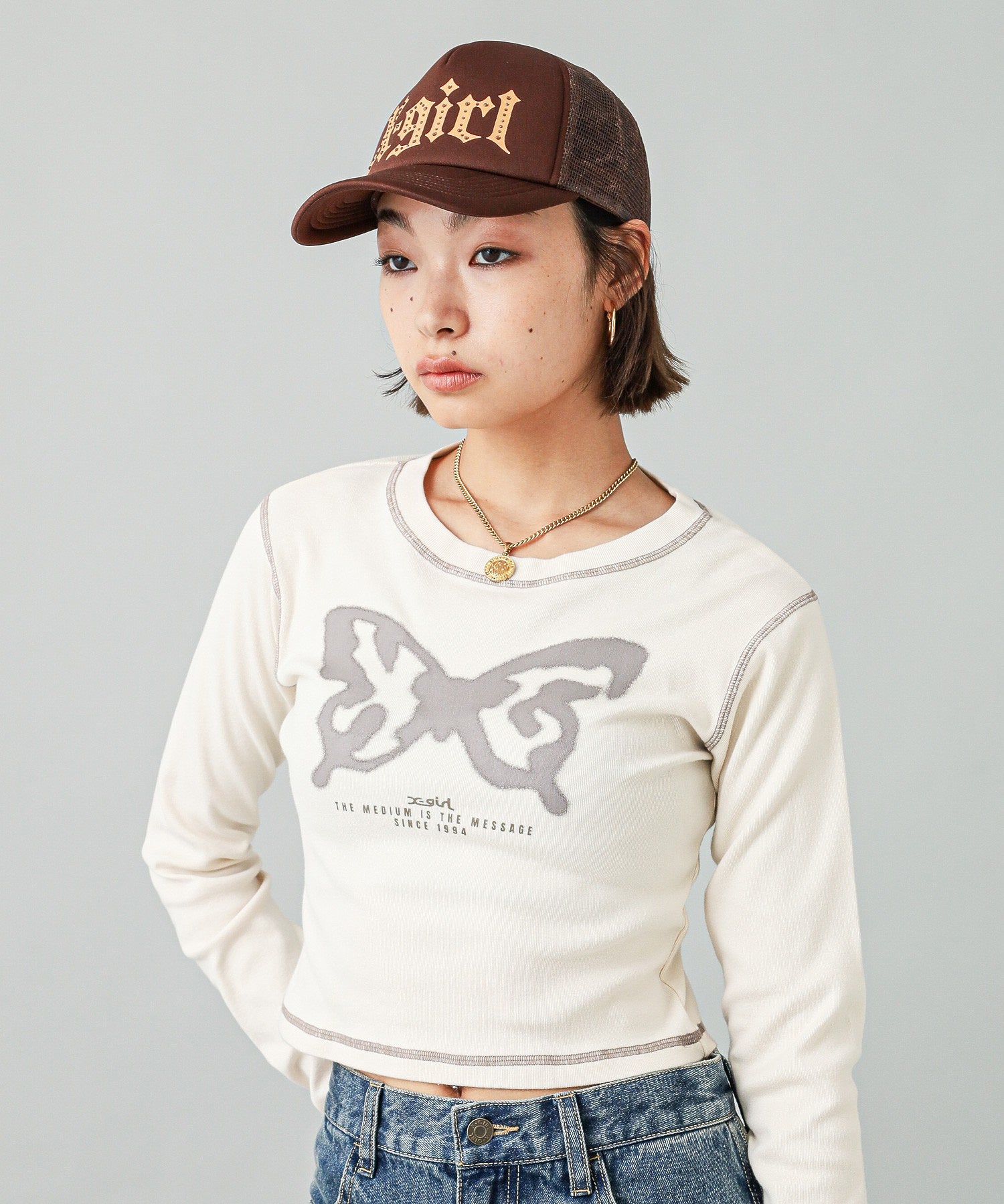 SPRAY BUTTERFLY PRINT L/S BABY TEE