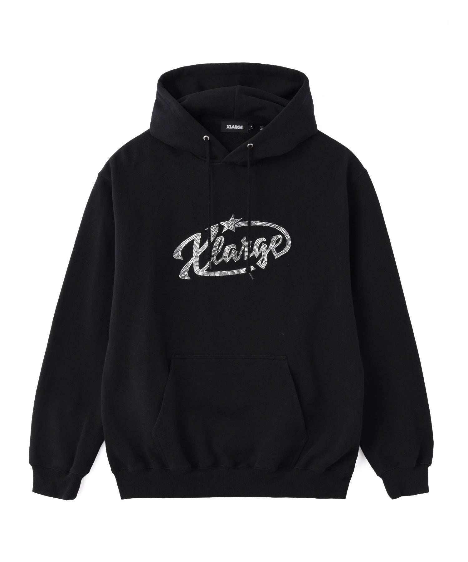 RHINESTONE STAR PULLOVER HOODED SWEATSHIRT