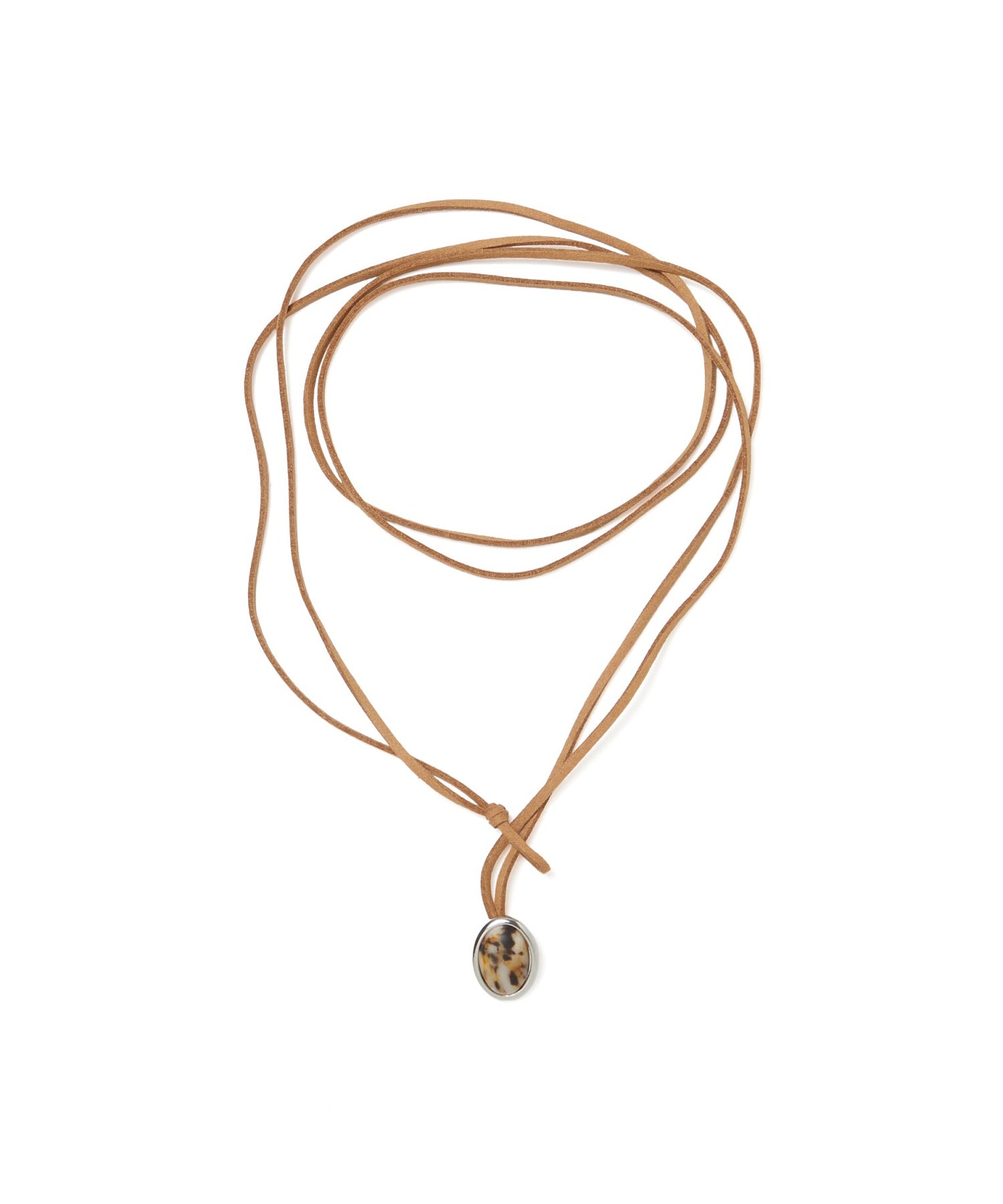 STONE LEATHER CODE NECKLACE