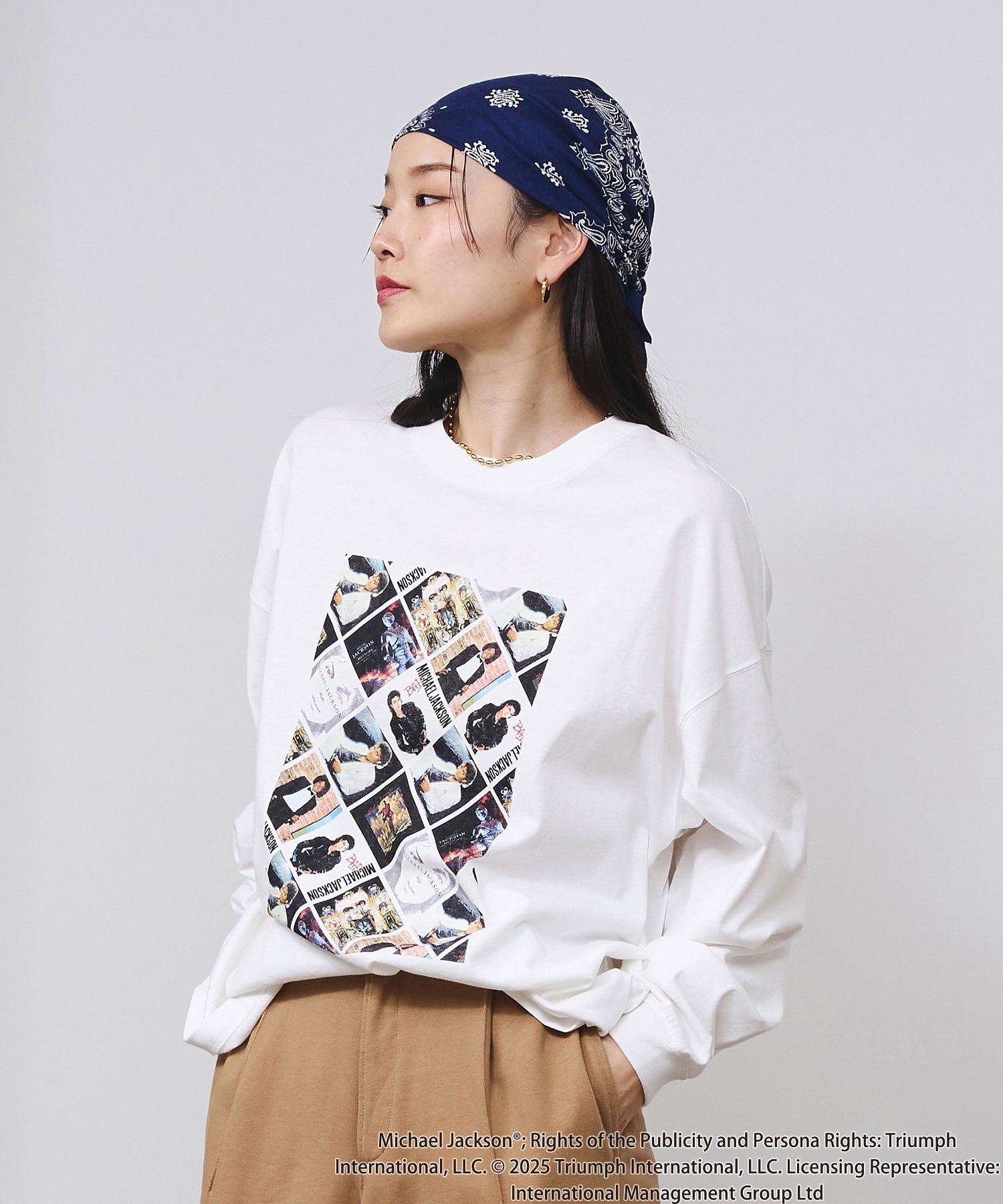 Michael Jackson/COVER ART L/S TEE