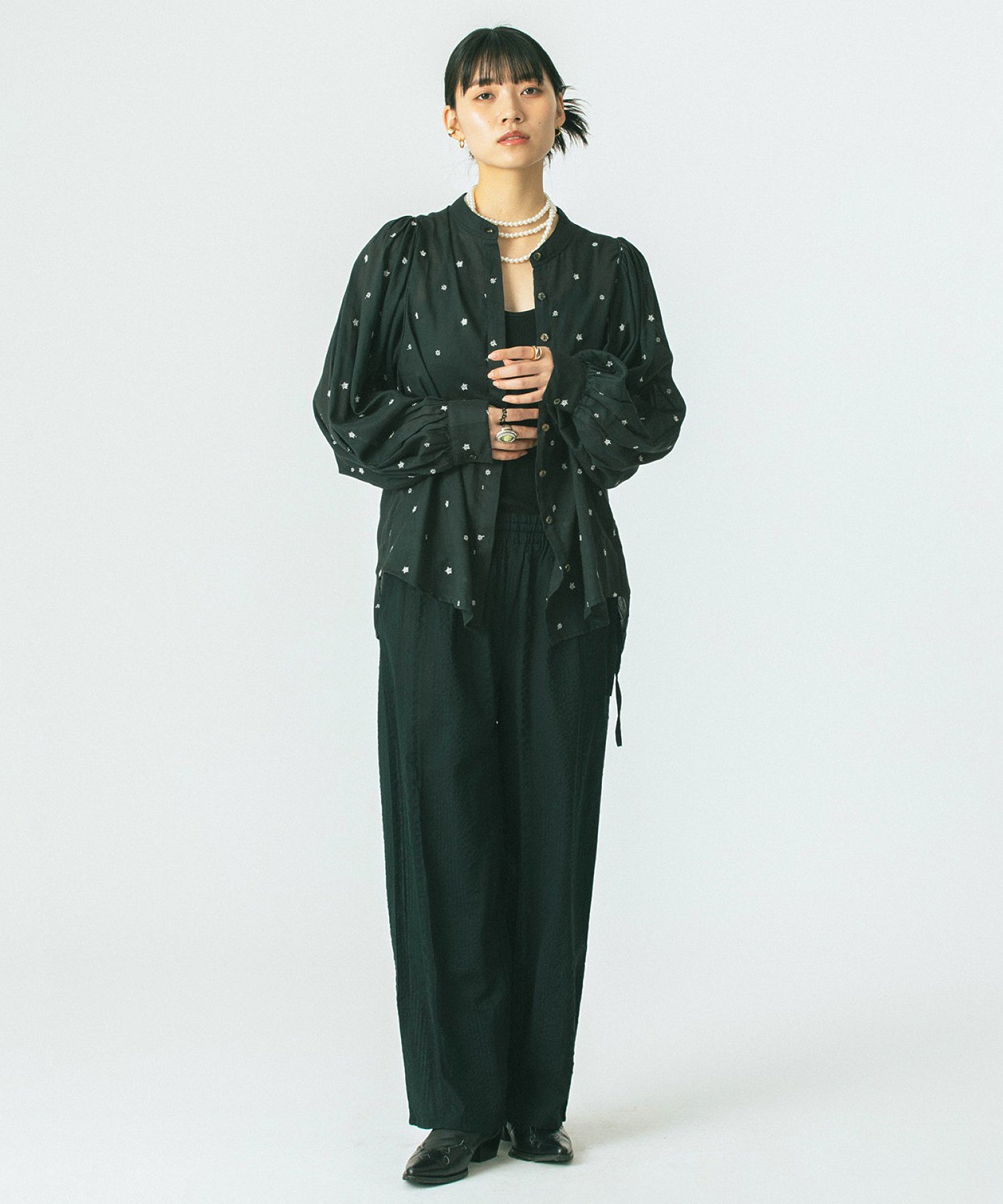 GENE HEAVENS/STAR EMBROIDERY SHIRT