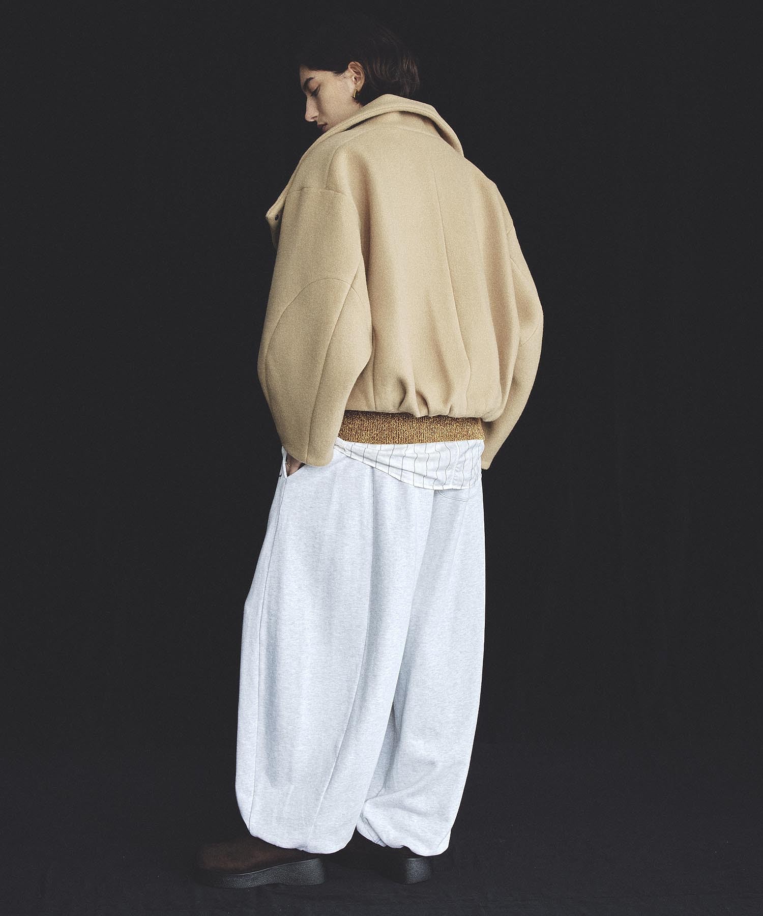 mici/BIG STAND COLLAR BLOUSON