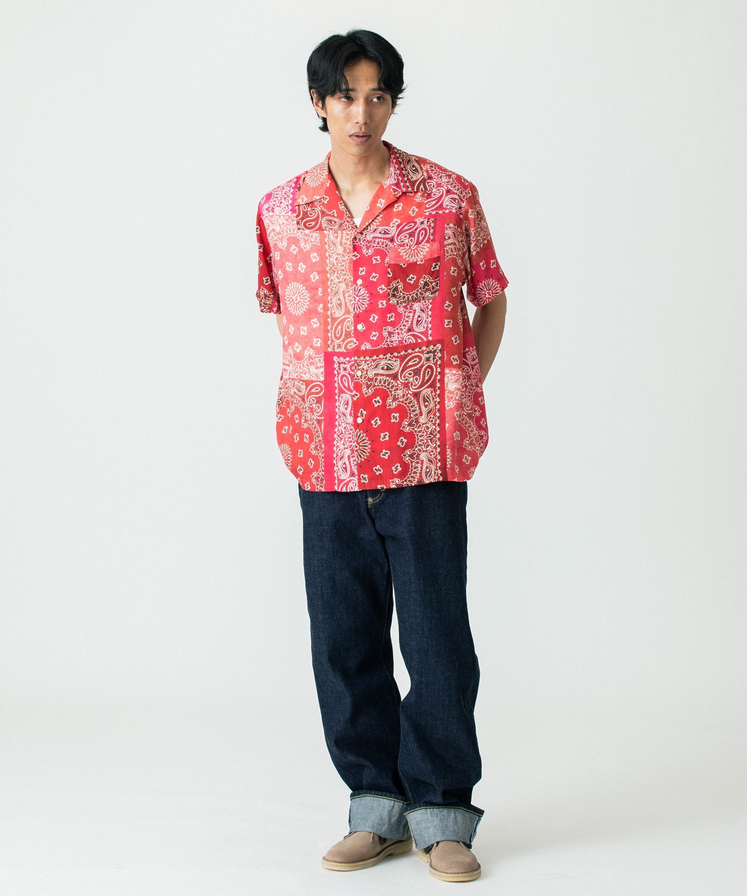 TOLQ/トルク/HAV-A-HANK Open Collar Print Shirt S/S 25-1209