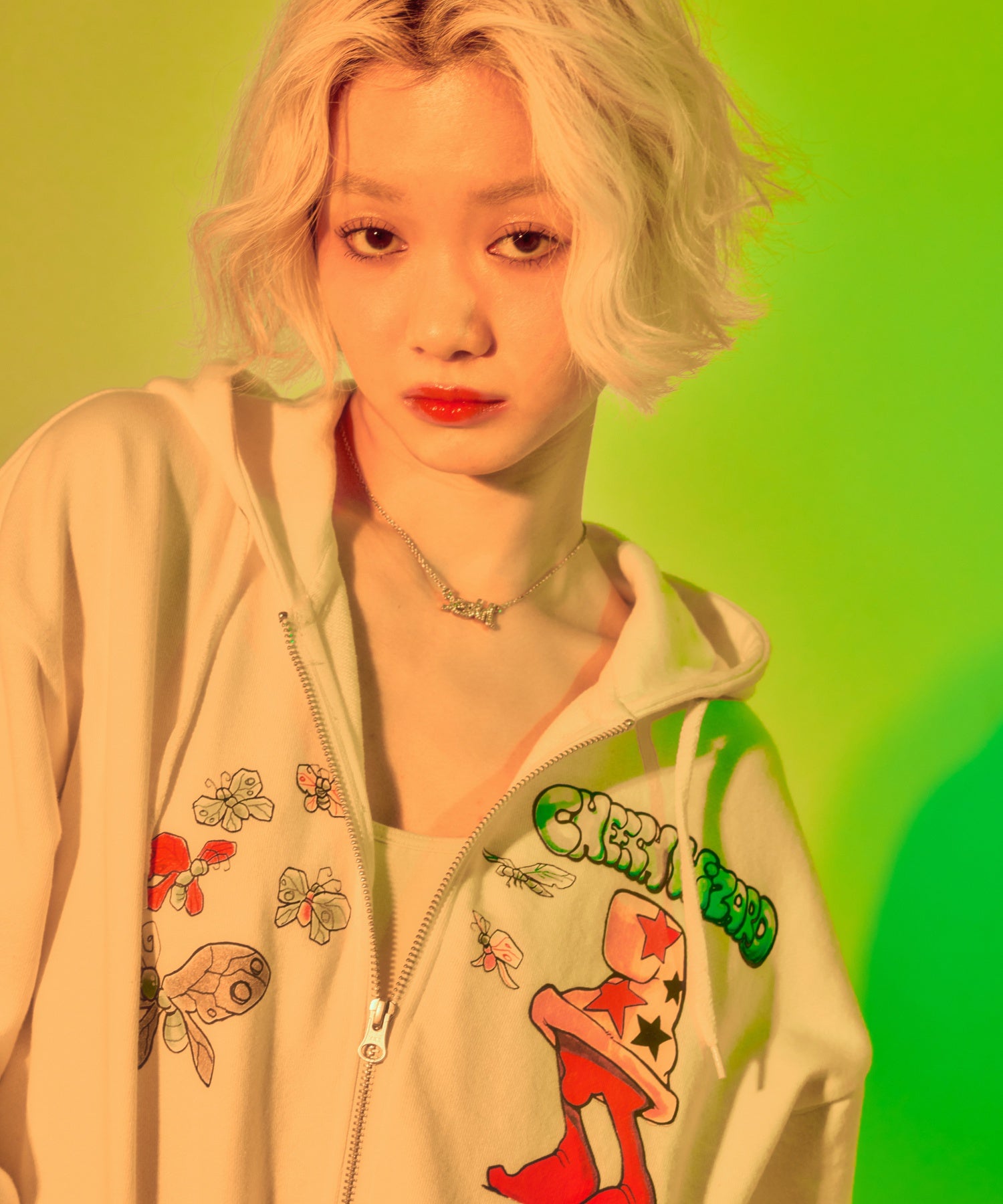 X-girl × Mark Bode ZIP UP SWEAT HOODIE