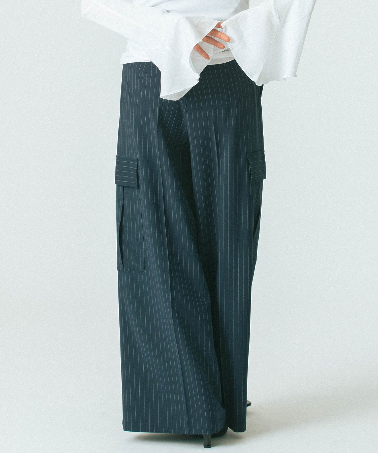 CREOLME/SUITING WIDE PANTS