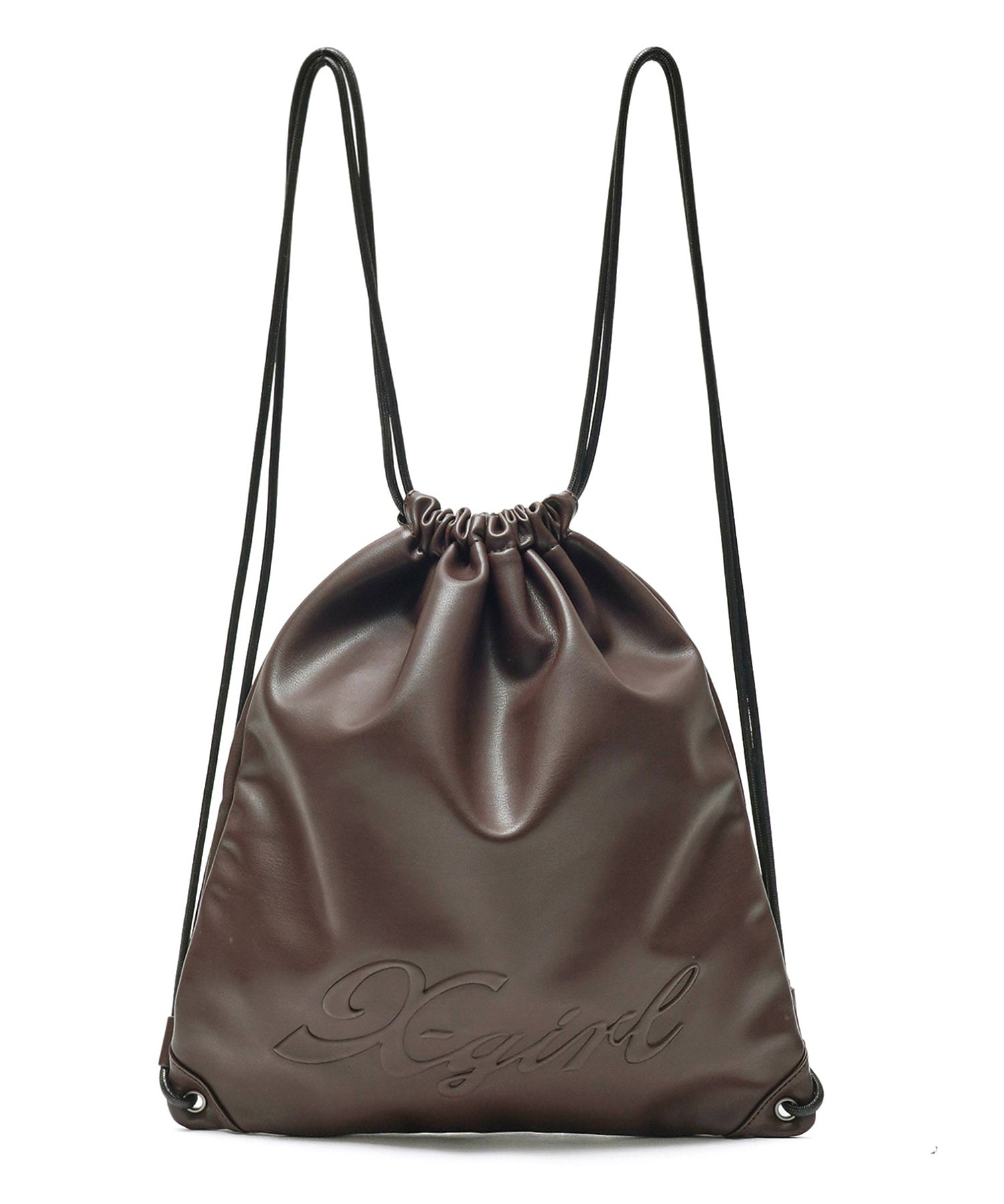 FAUX LEATHER KNAPSACK