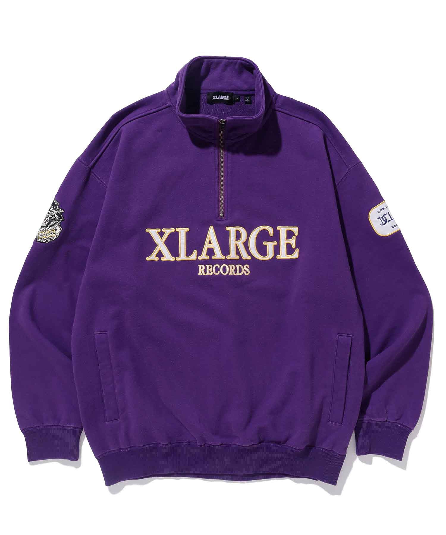 XL RECORDS HALF ZIP PULLOVER SWEAT