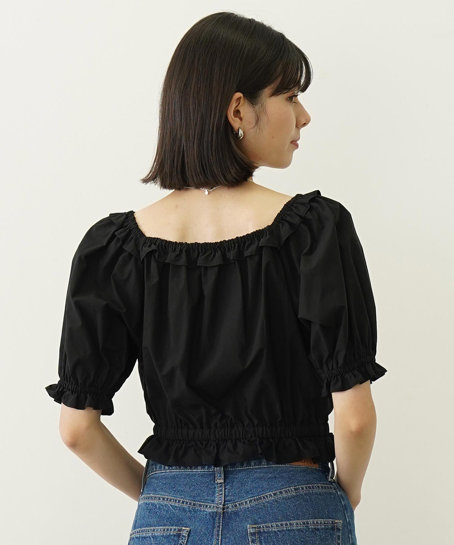 SQUARE NECK PUFF SLEEVE BLOUSE