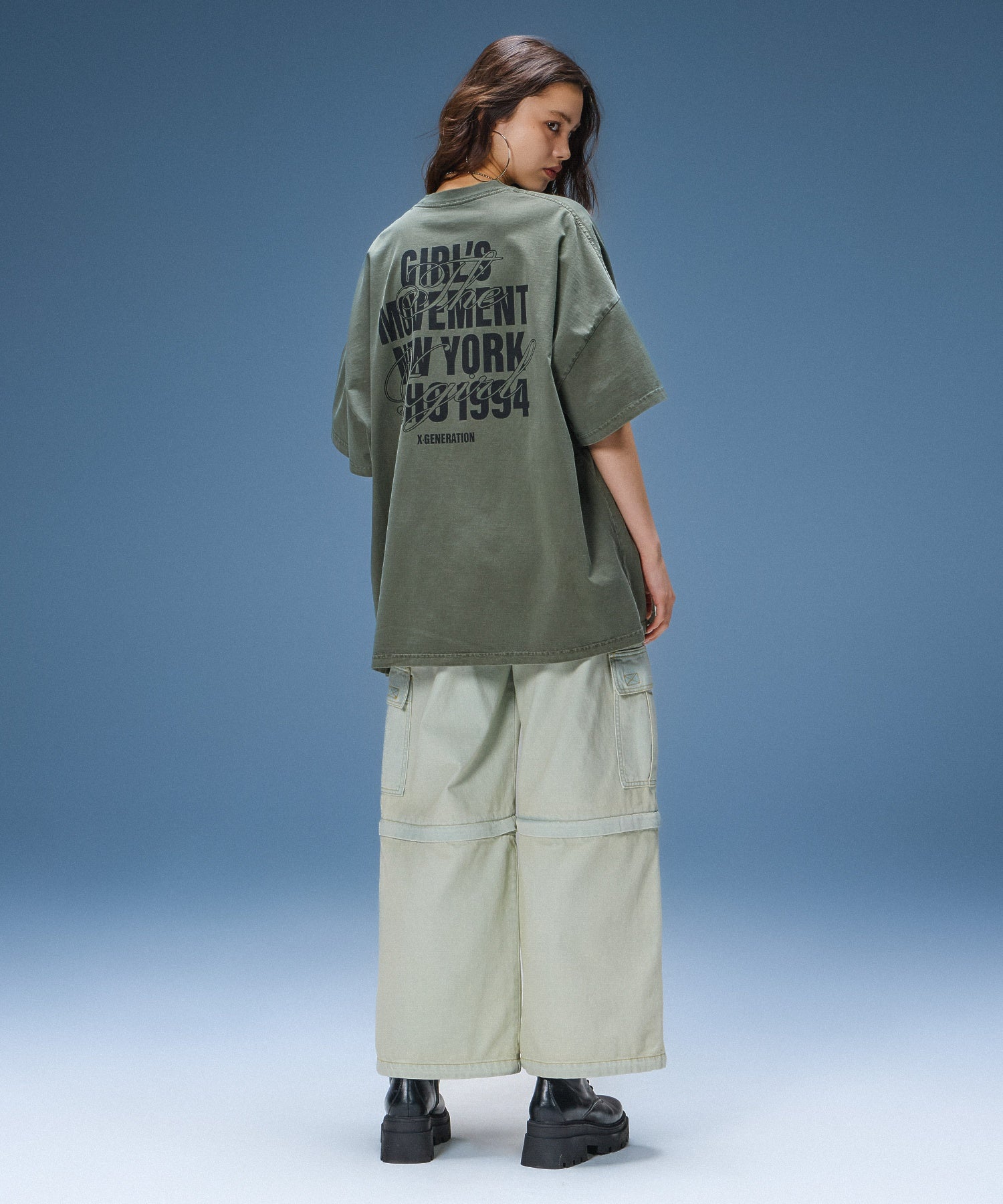 FADED MIX FONT LOGO S/S BIG TEE DRESS