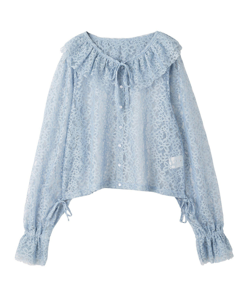 セール トップス カットソー ブラウス ミルクフェド MILKFED LACE FRILL TOP 103201013031 レース フリル レディース MILKFED. セール トップス カットソー ブラウス ミルクフェド