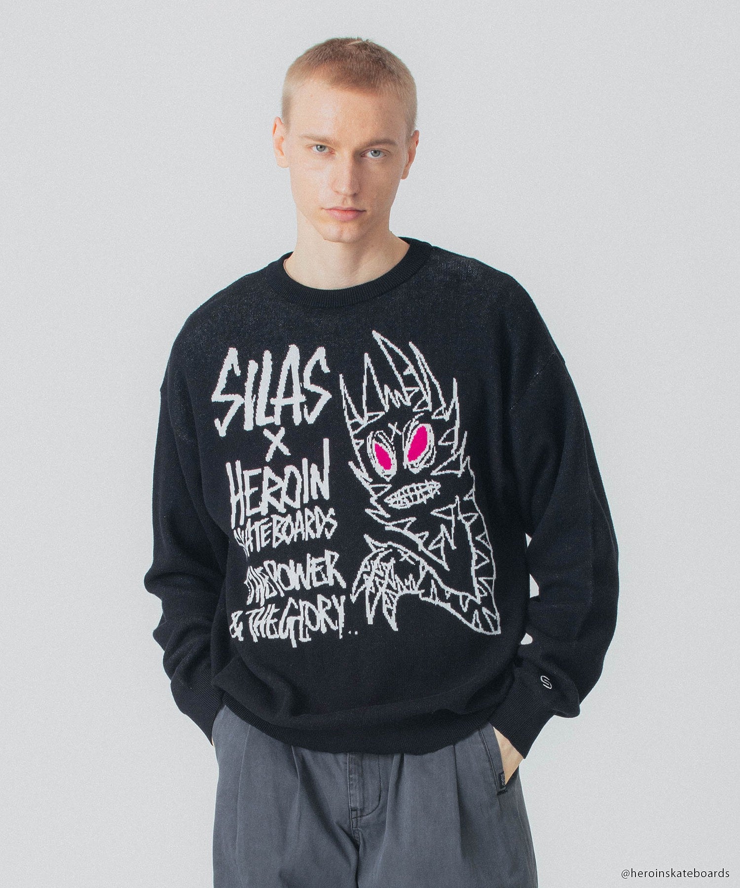 SILAS×HEROIN JACQUARD SWEATER