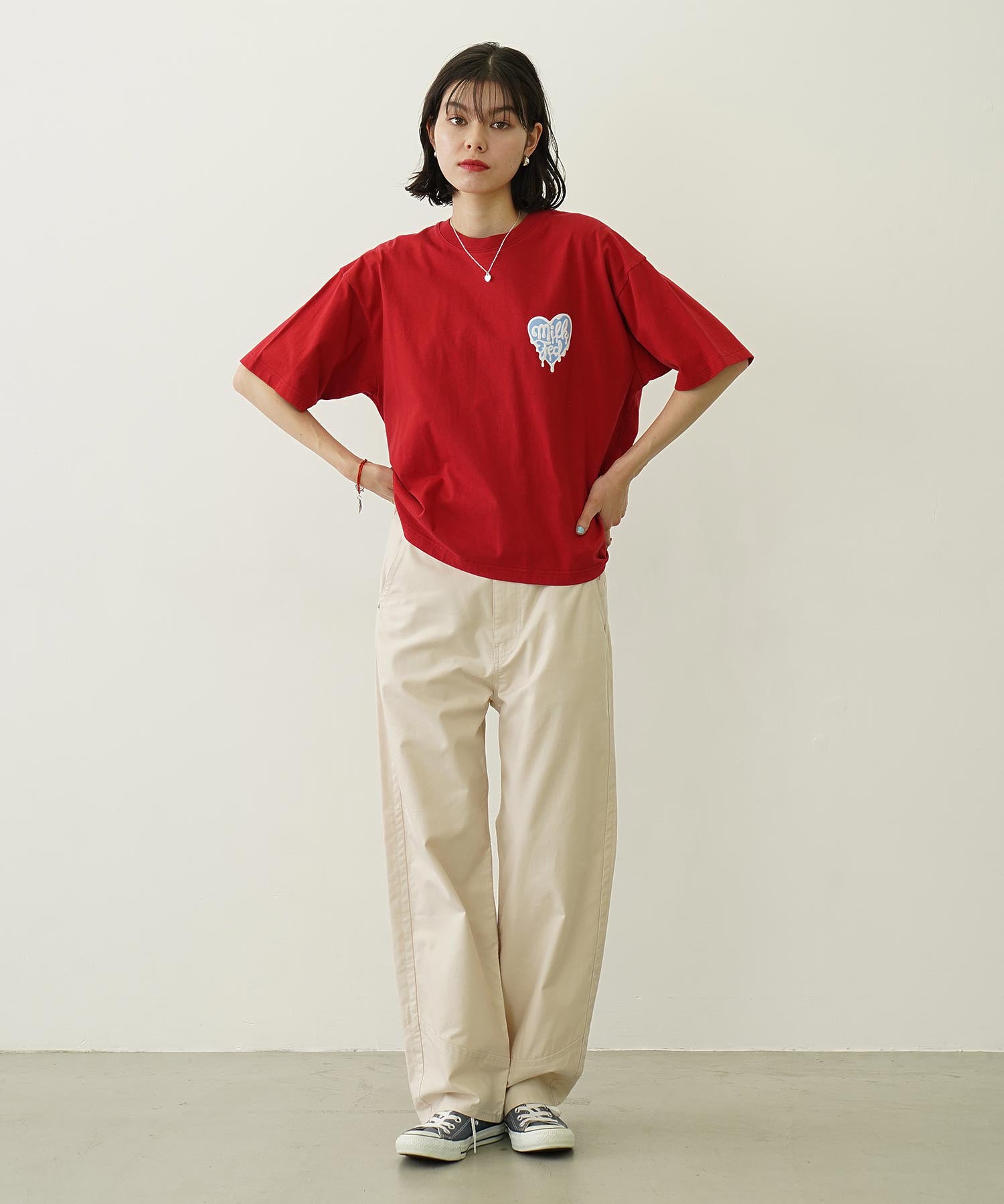 MELTY HEART FOAM PRINT WIDE S/S TEE