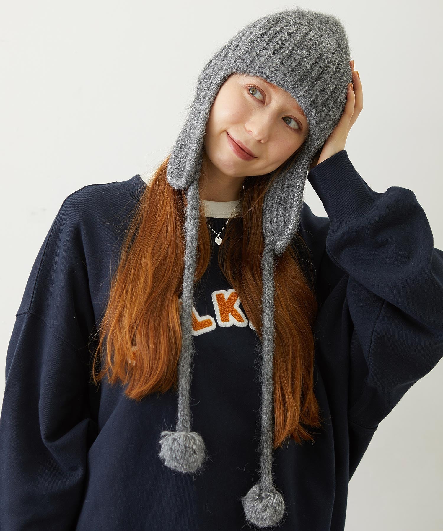 EAR FLAP KNIT CAP