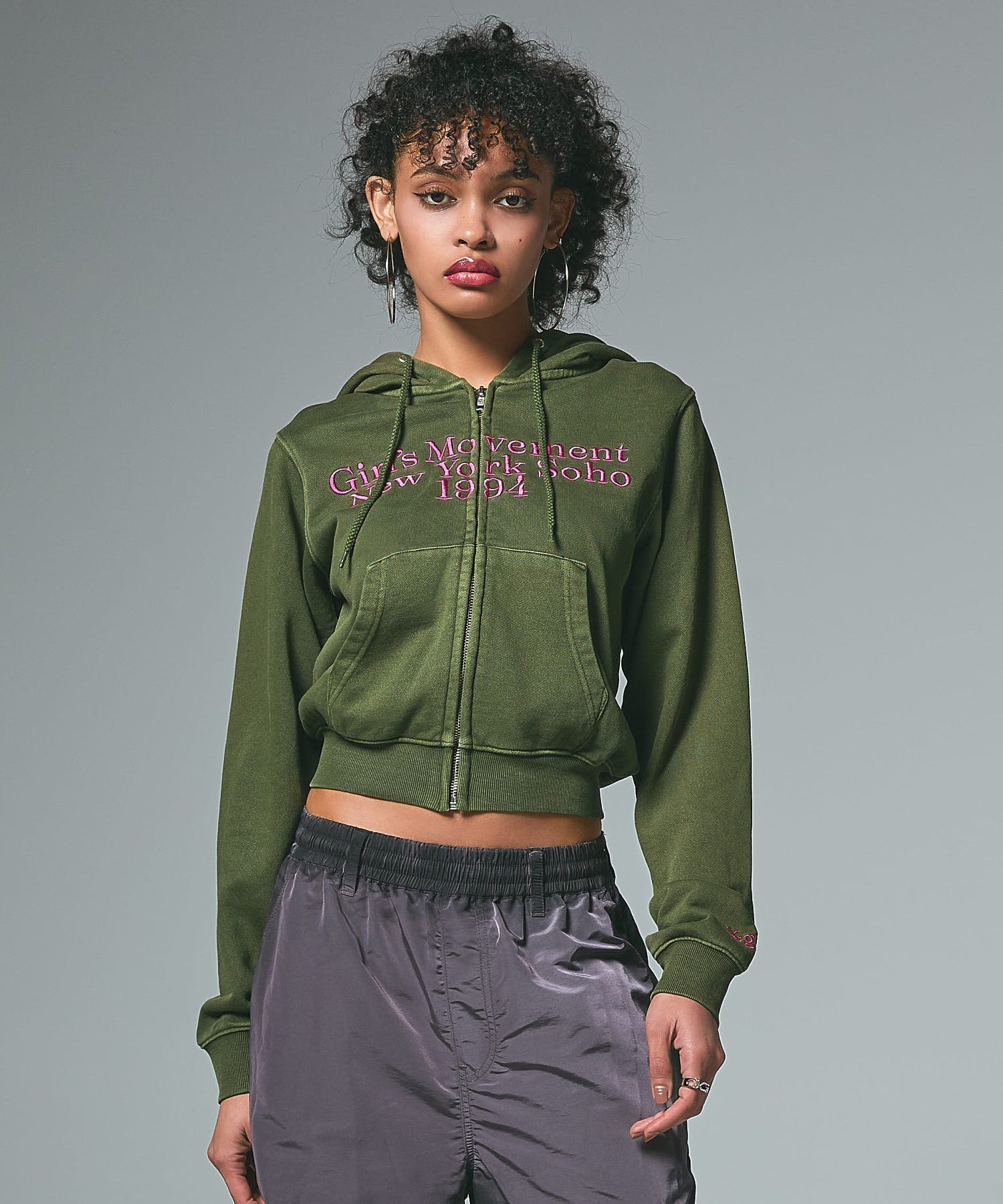 COLOR SCHEME COMPACT ZIP UP HOODIE