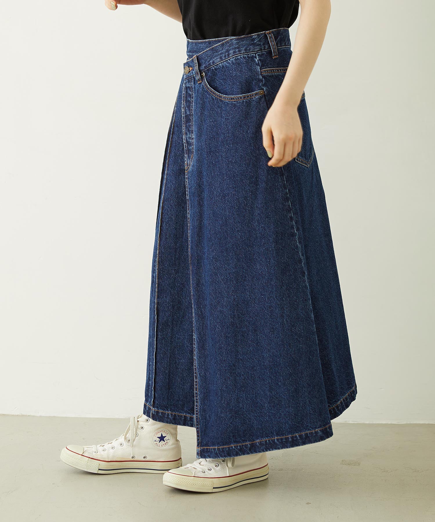 ASYMMETRICAL LONG SKIRT